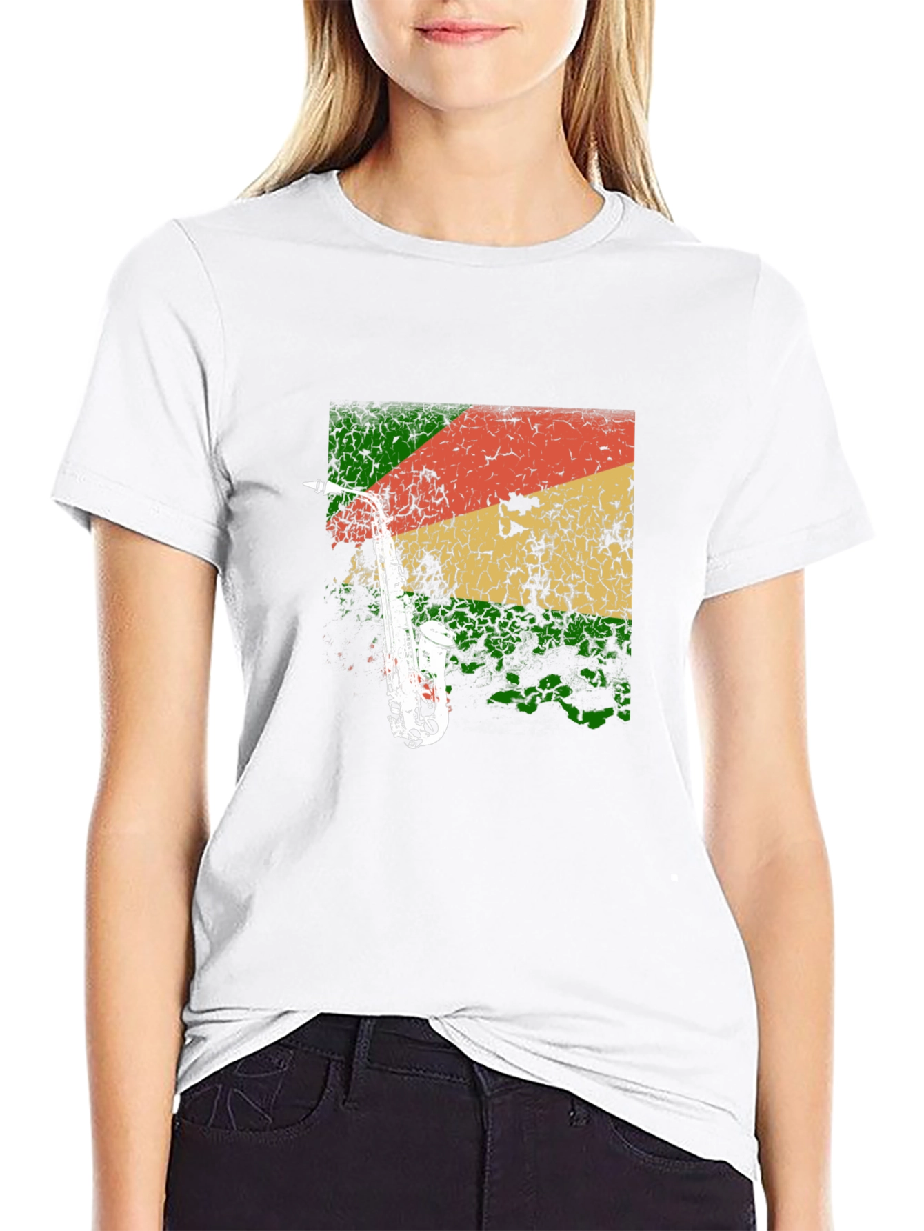 Saxophone Reggae T-Shirt - Cool Music Tee