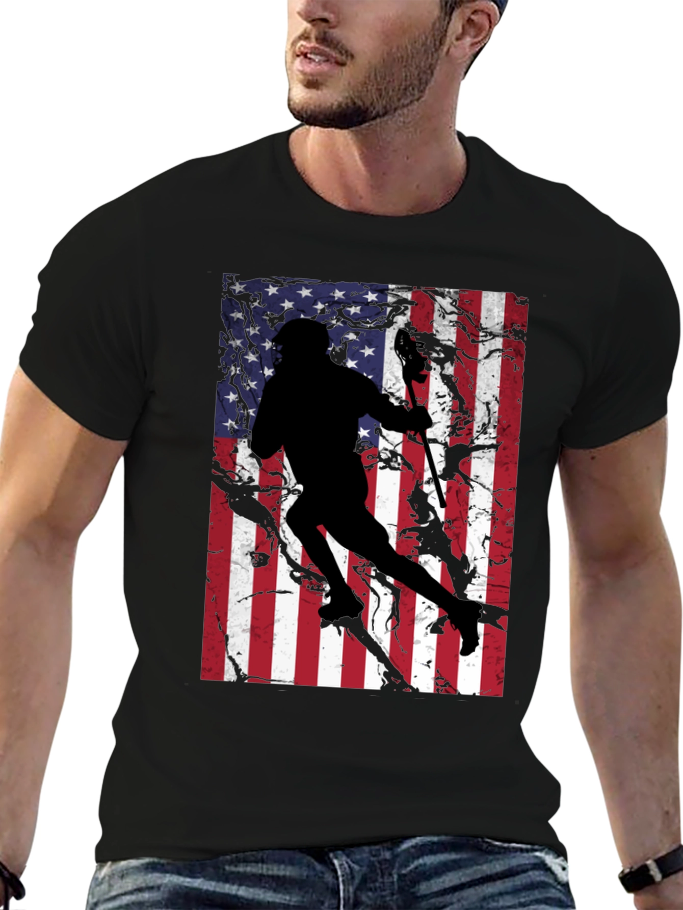 USA Lacrosse Player T-Shirt