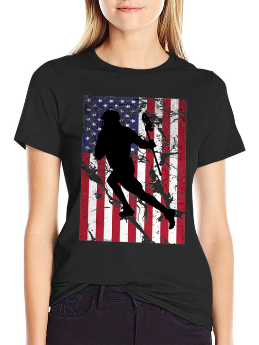 USA Lacrosse Player T-Shirt