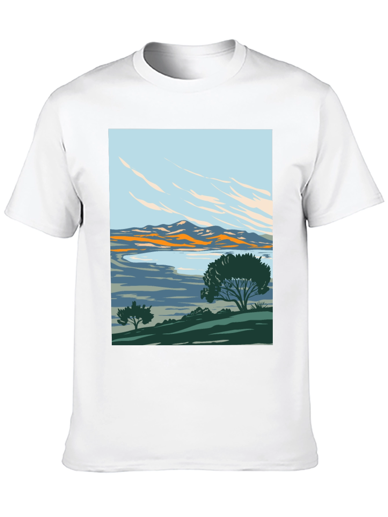 Scenic Landscape Graphic Tee - Stylish Comfort