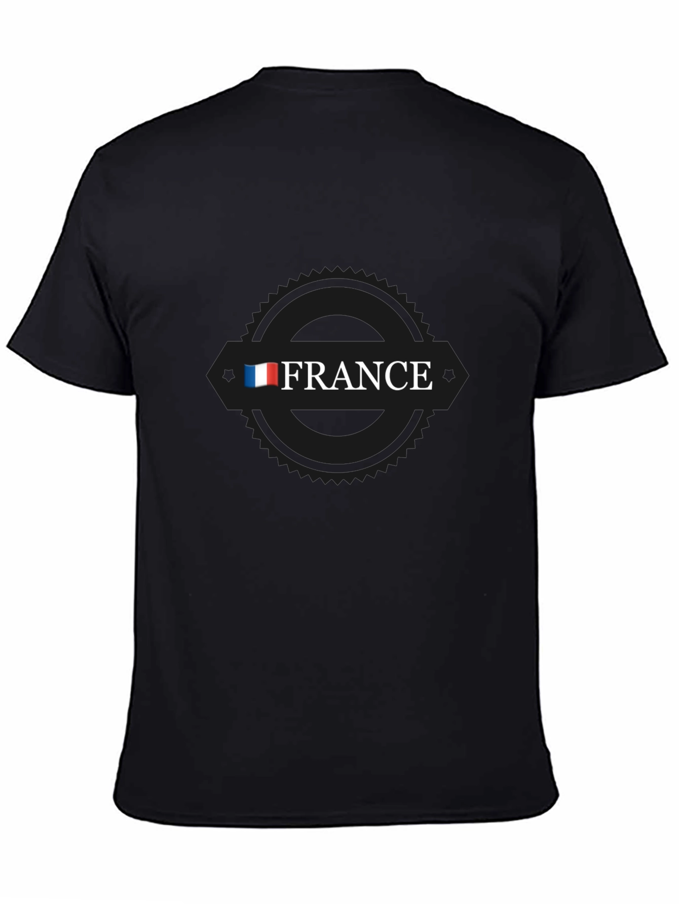 France Flag Graphic Black T-Shirt