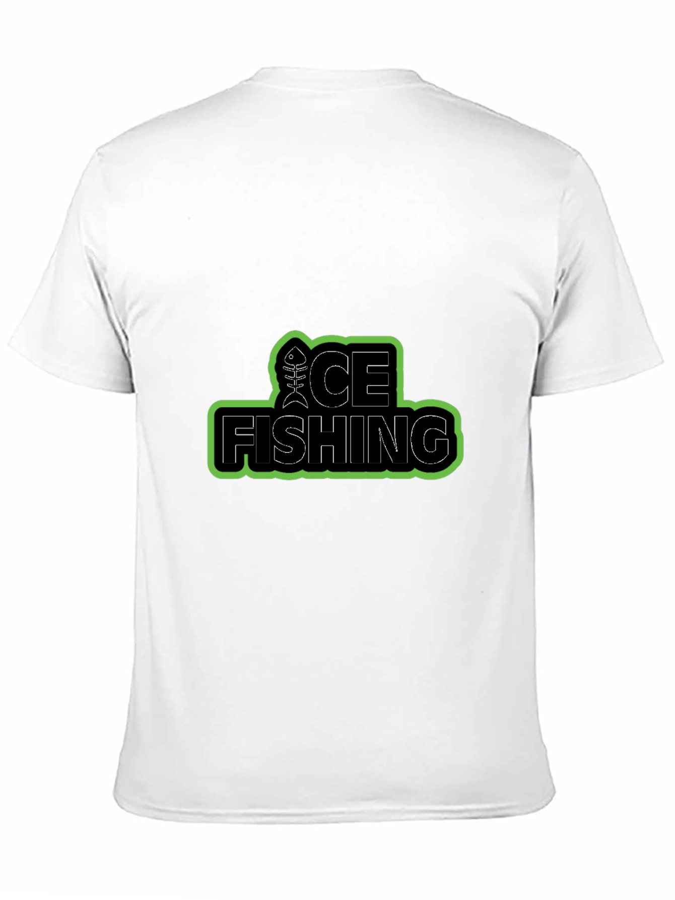 Ice Fishing T-Shirt - Cool Fish Bone Design