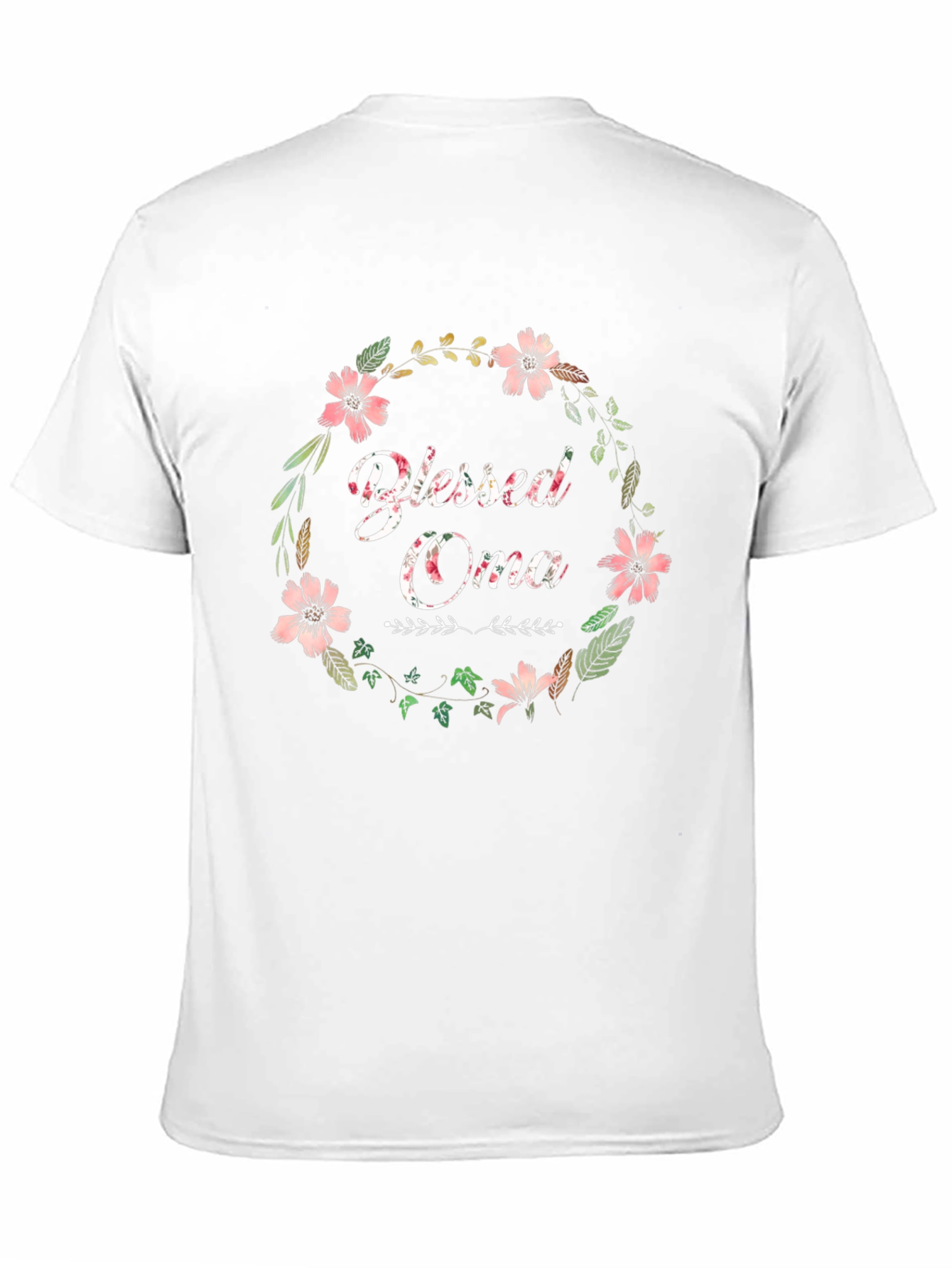 Blessed Oma Floral Wreath Graphic Tee