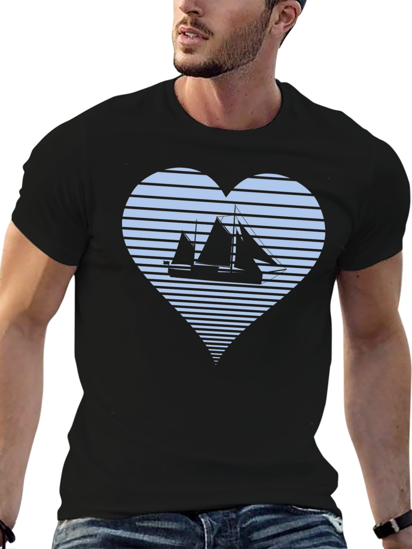 Nautical Heart T-Shirt: Sailboat Love Tee