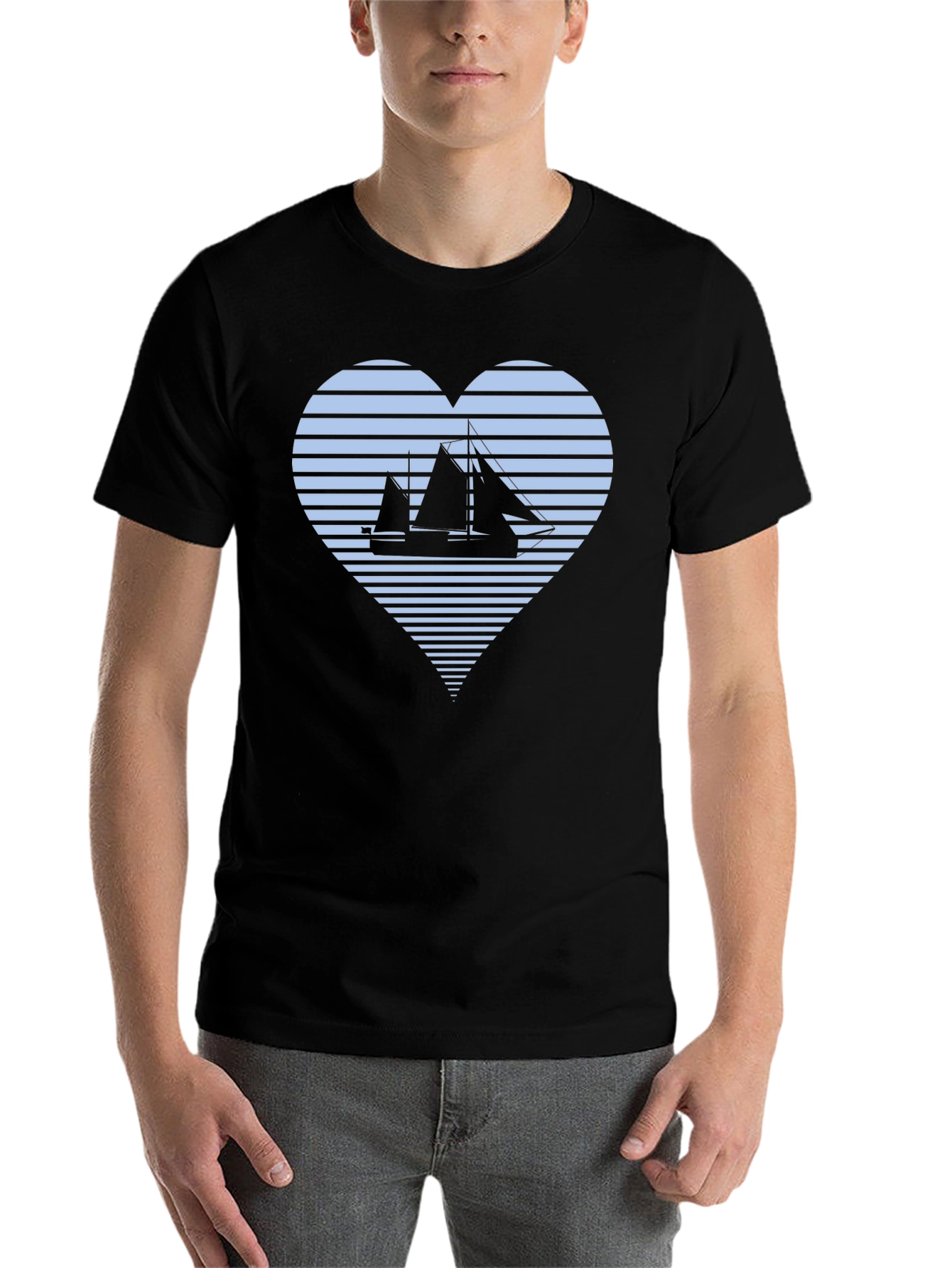Nautical Heart T-Shirt: Sailboat Love Tee