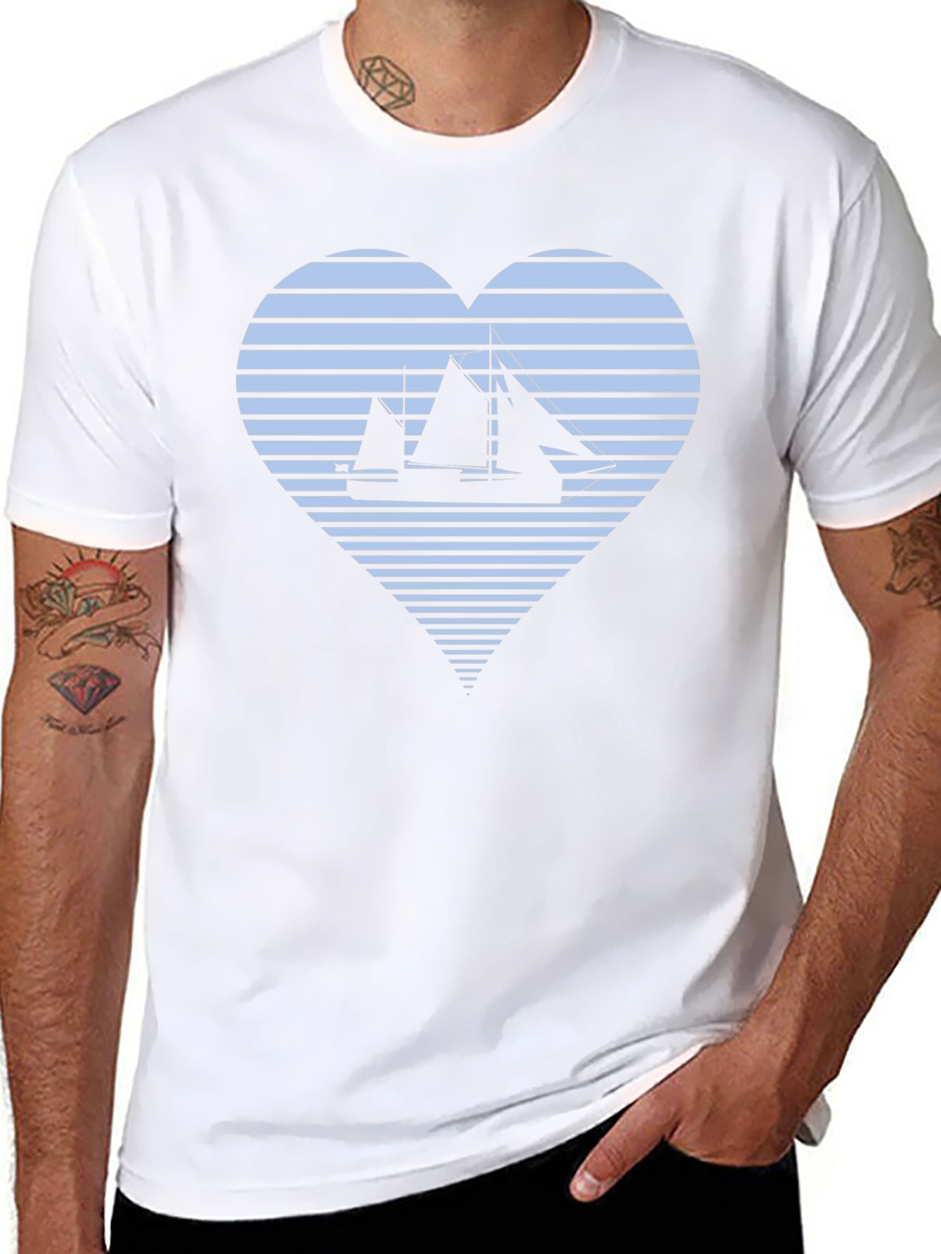 Nautical Heart T-Shirt: Sailboat Love Tee