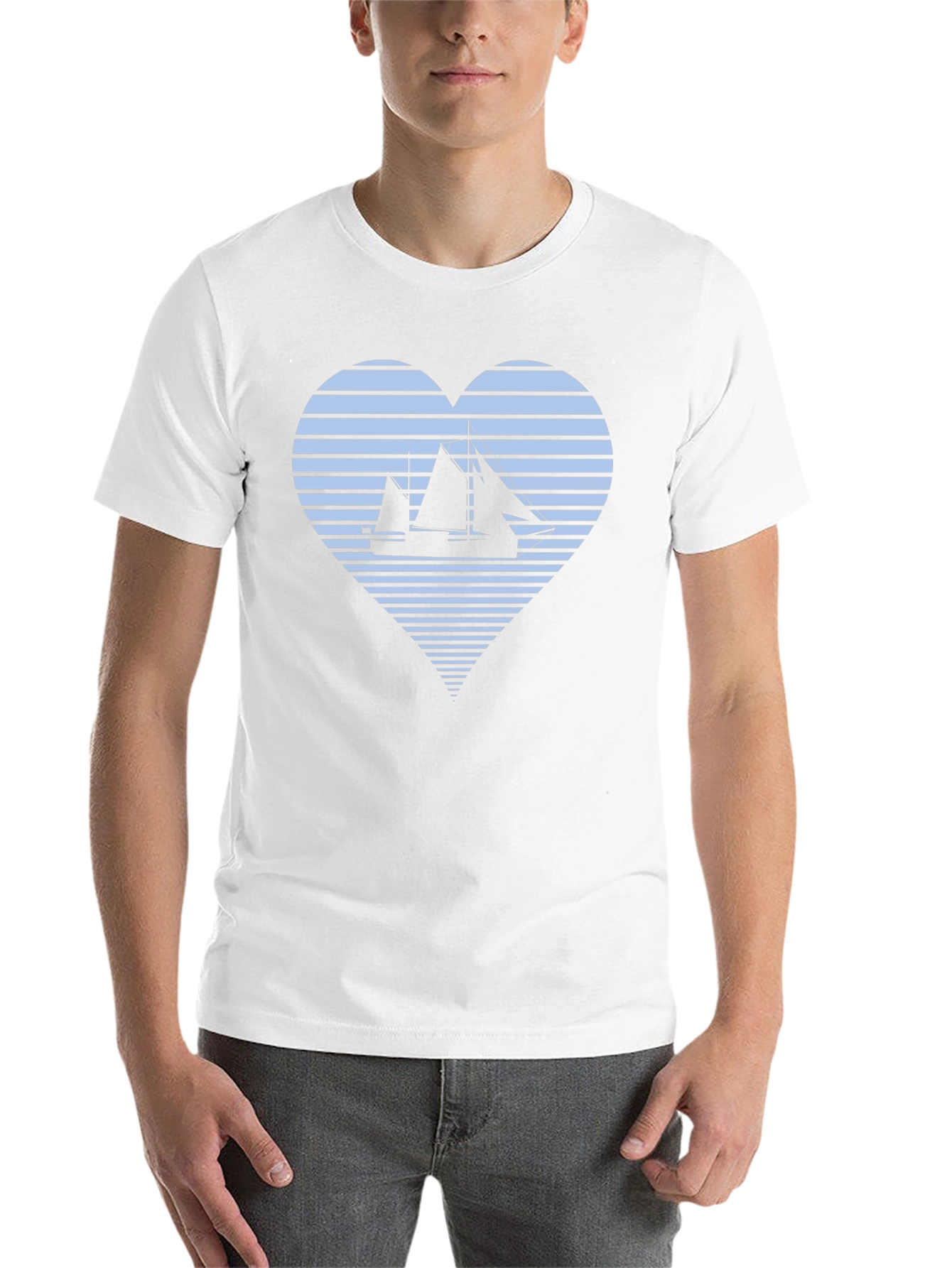 Nautical Heart T-Shirt: Sailboat Love Tee