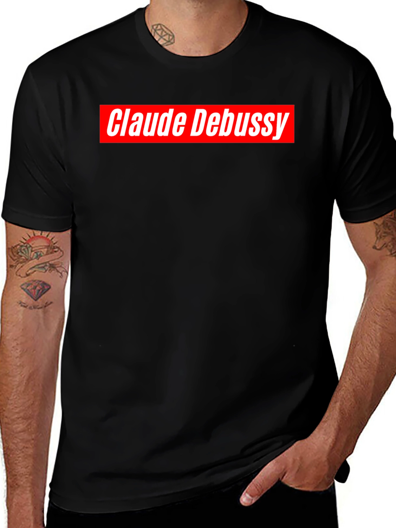 Claude Debussy Graphic T-Shirt - Black