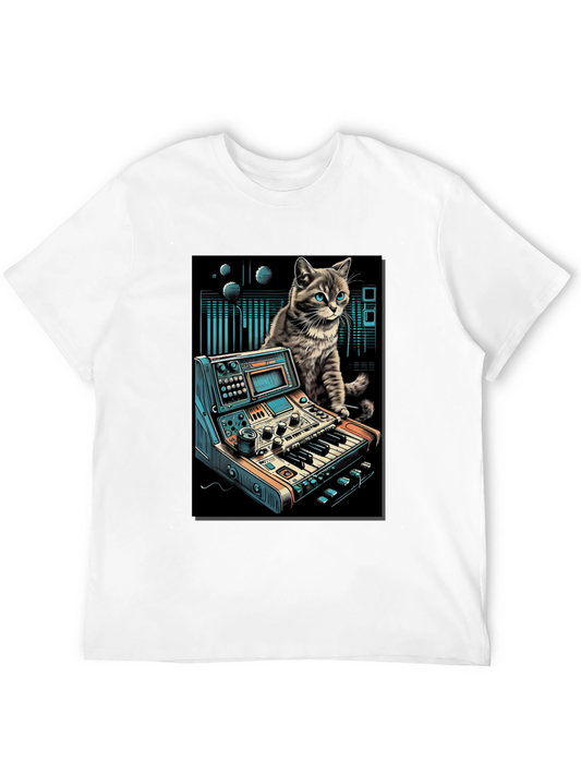 DJ Cat T-Shirt - Funny Graphic Tee for Music Lovers