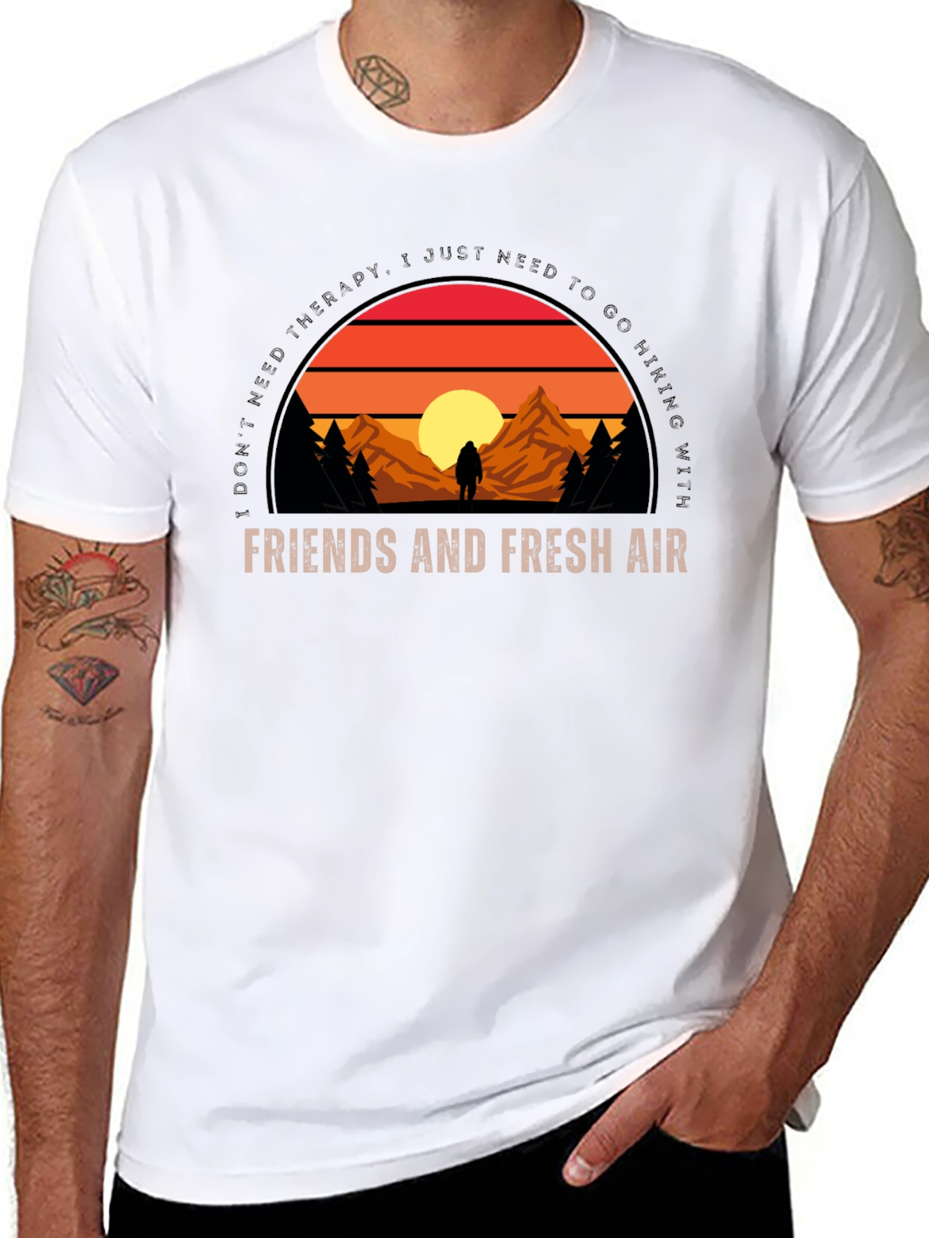Hiking Graphic T-Shirt - Friends & Fresh Air