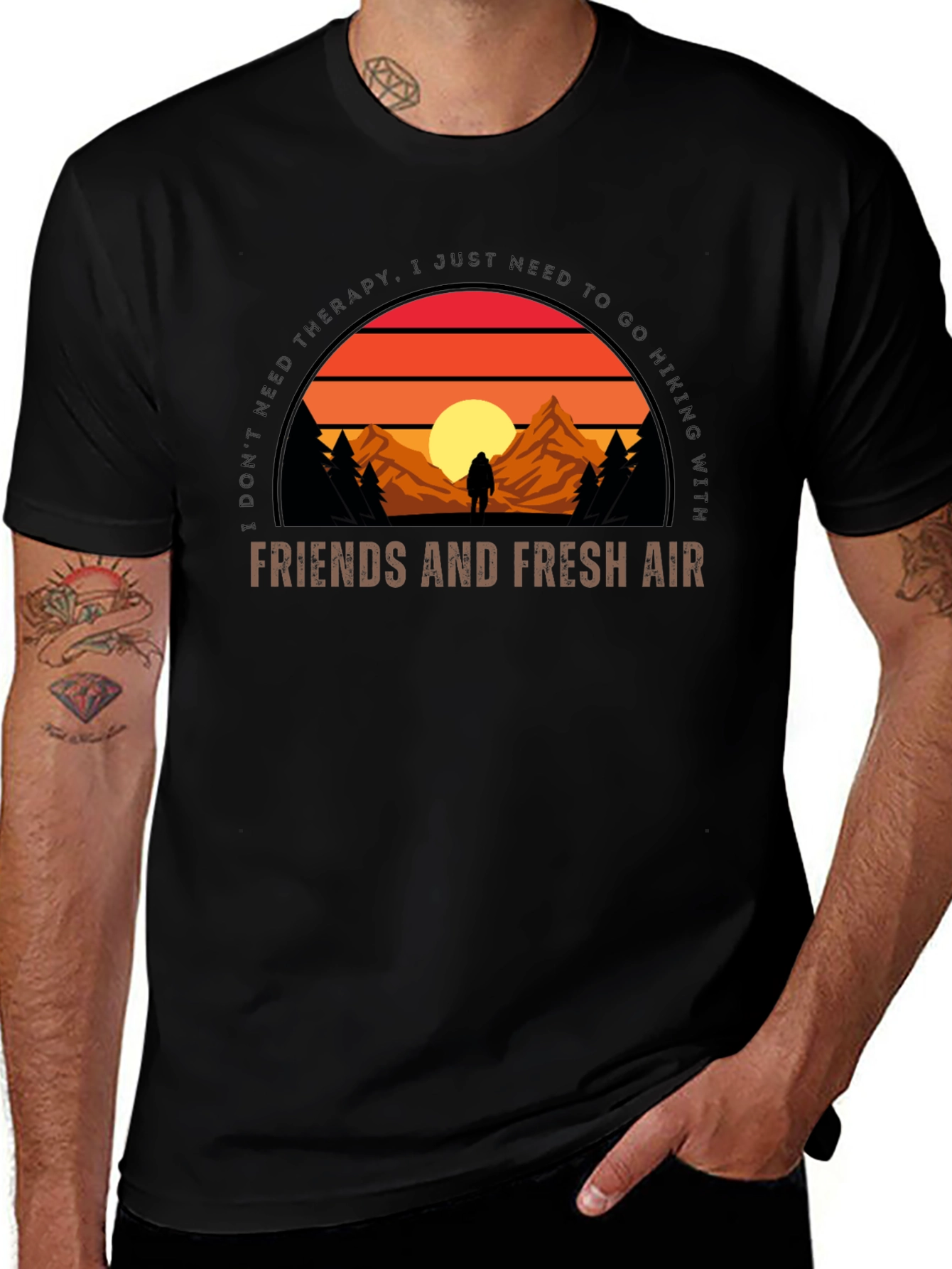 Hiking Graphic T-Shirt - Friends & Fresh Air