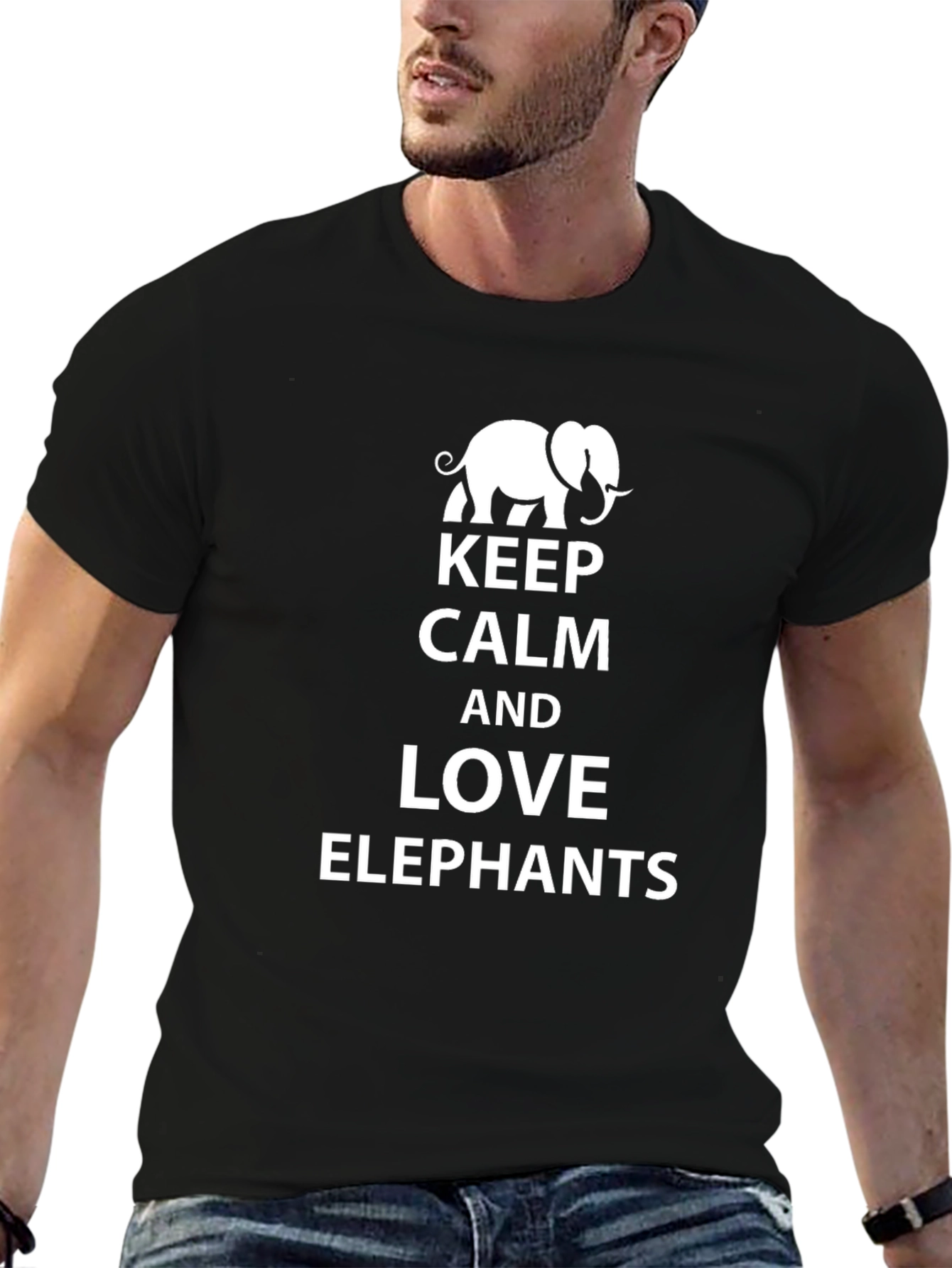 Keep Calm and Love Elephants Graphic Tee