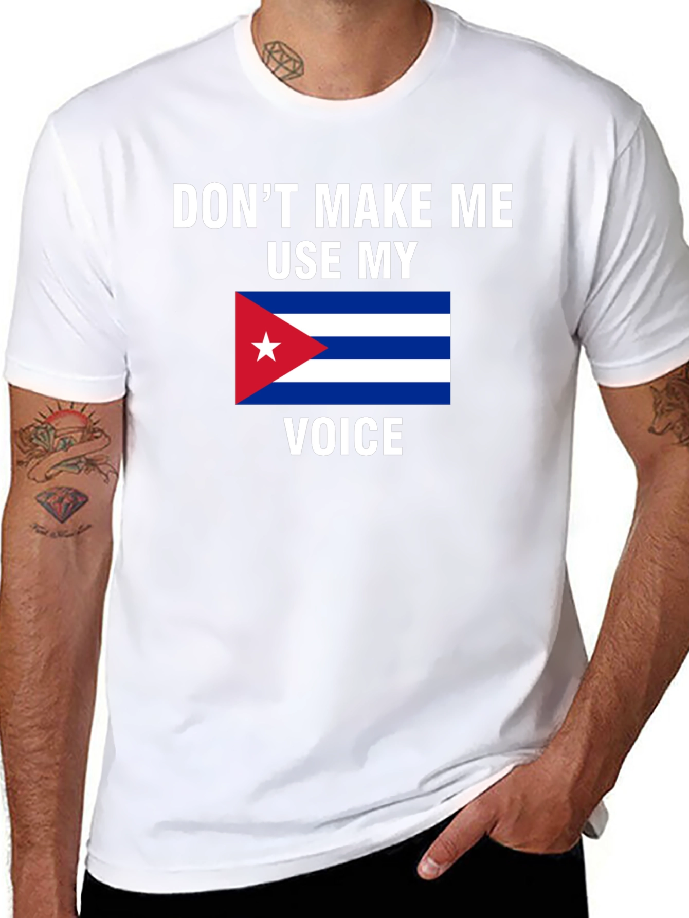 Cuba Flag Voice T-Shirt - Funny Cuban Pride Tee
