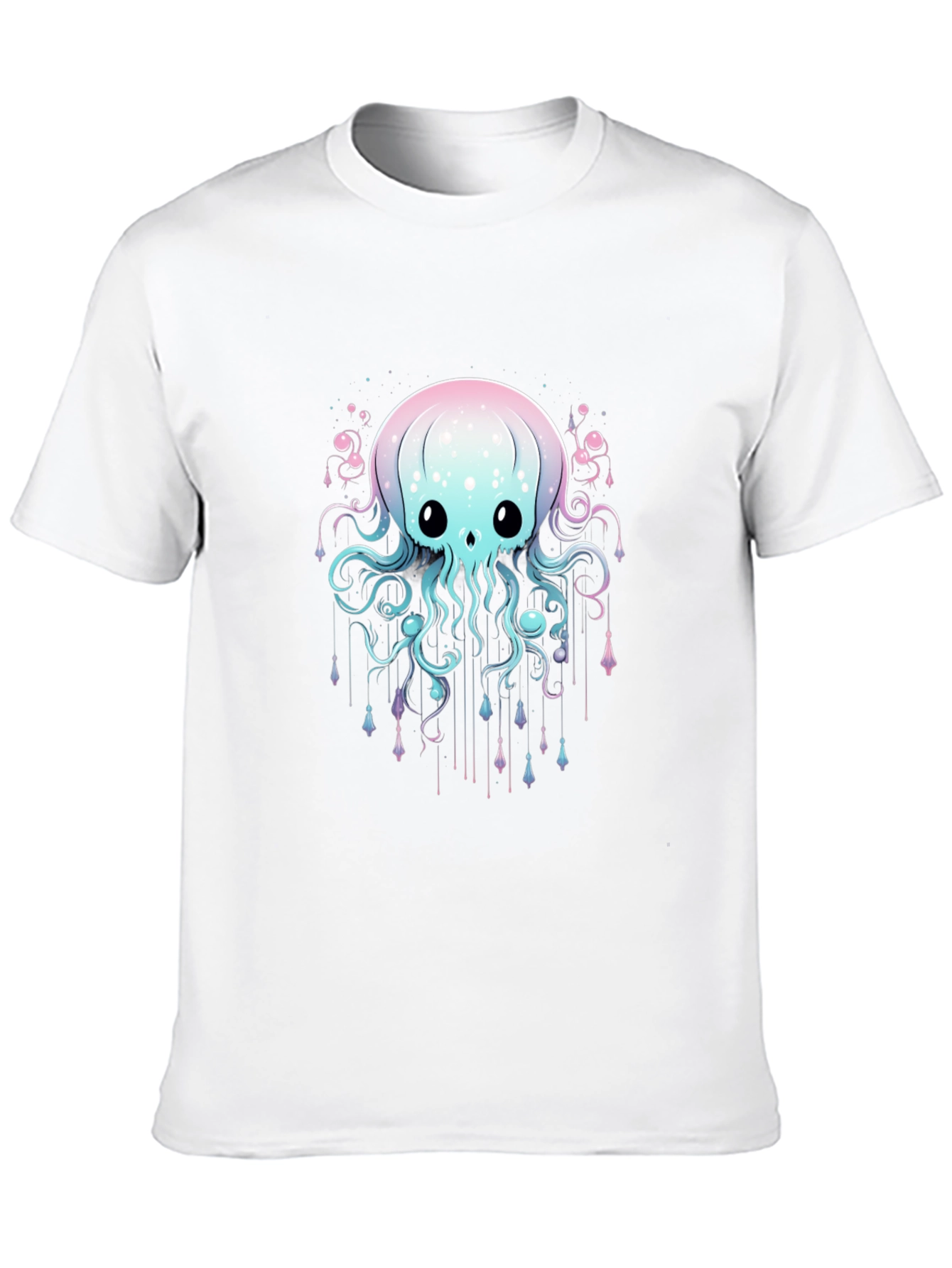Cute Jellyfish Graphic Black T-Shirt