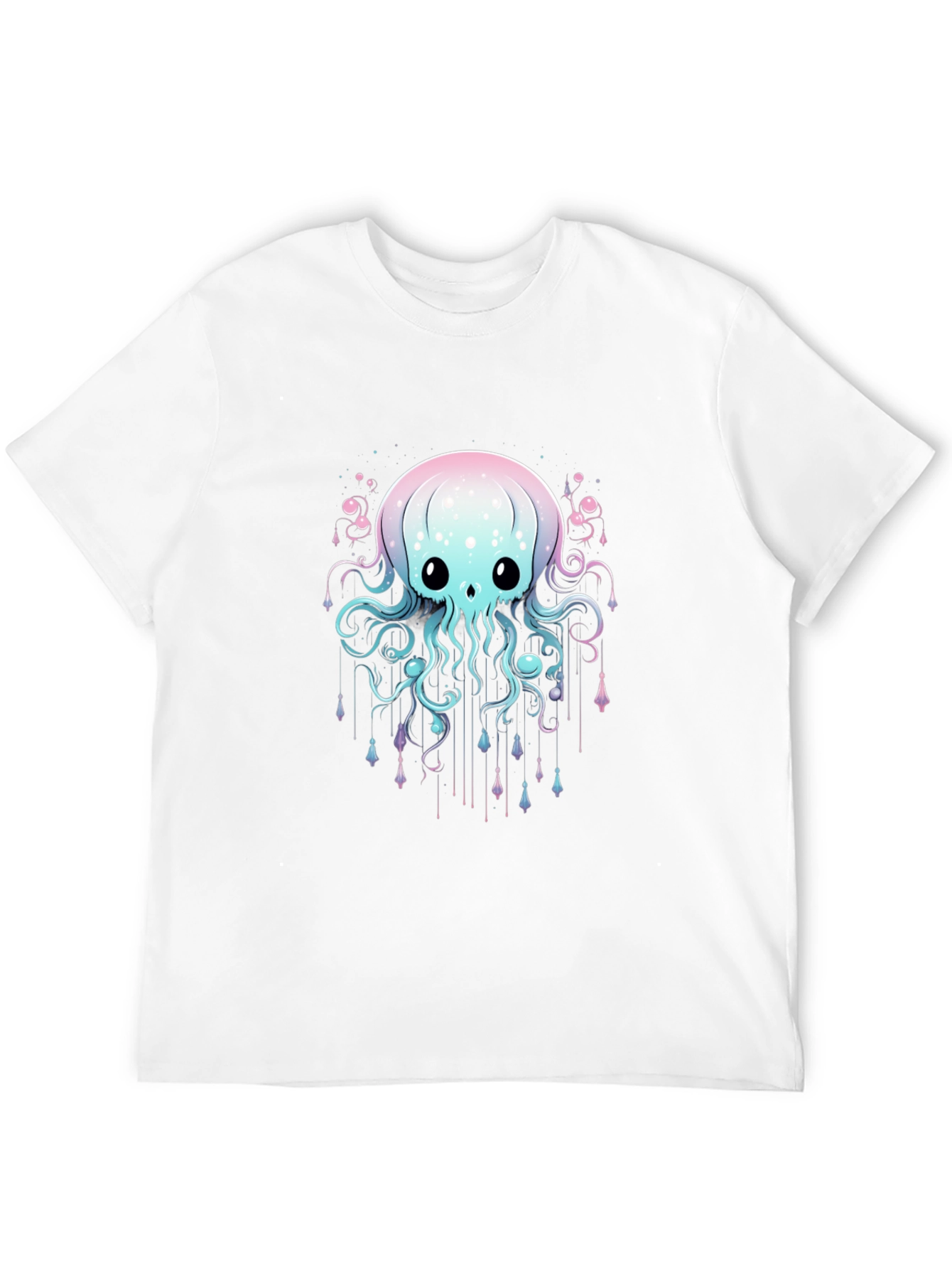 Cute Jellyfish Graphic Black T-Shirt
