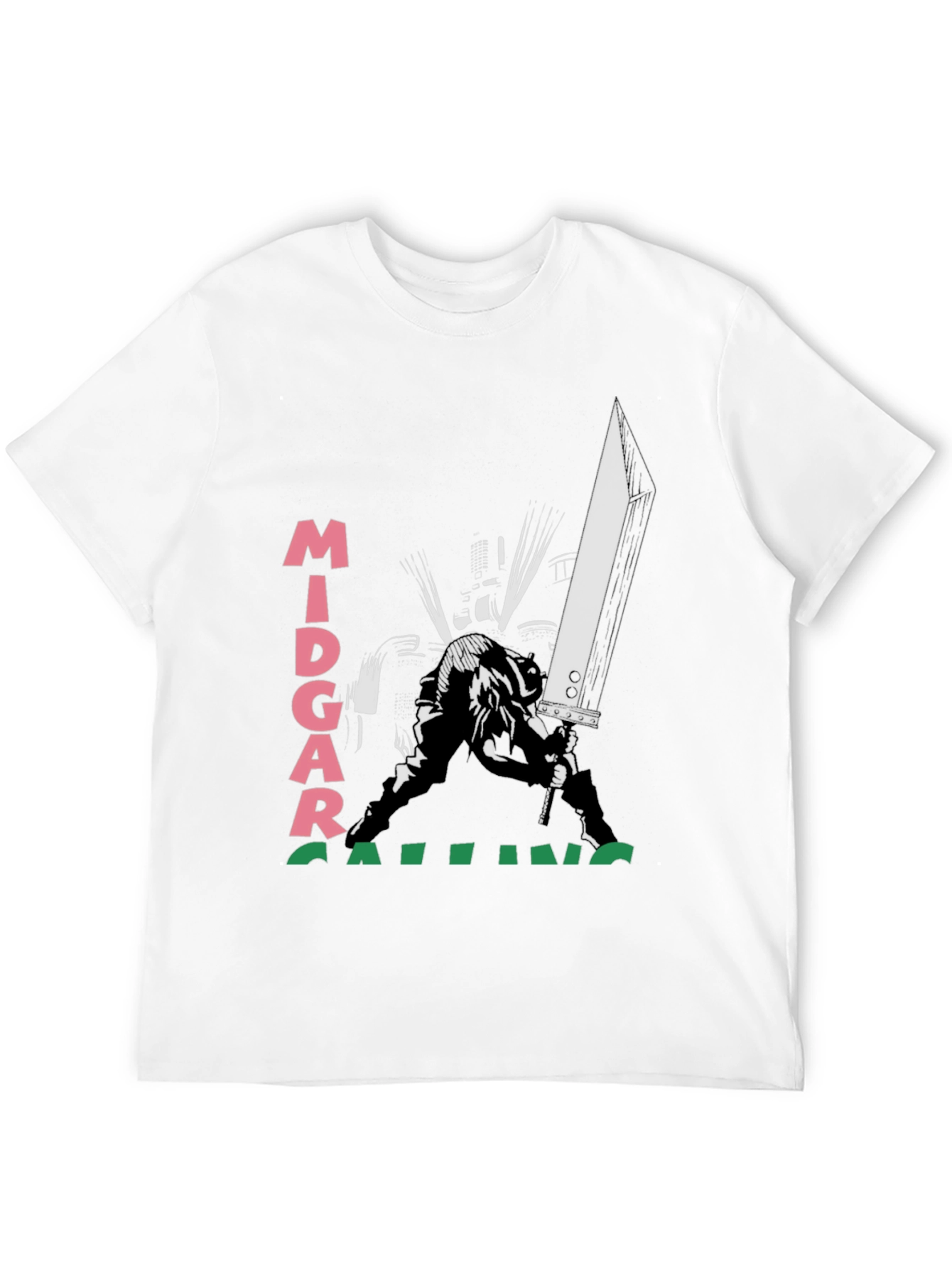 Midgar Calling Black T-Shirt - Graphic Print