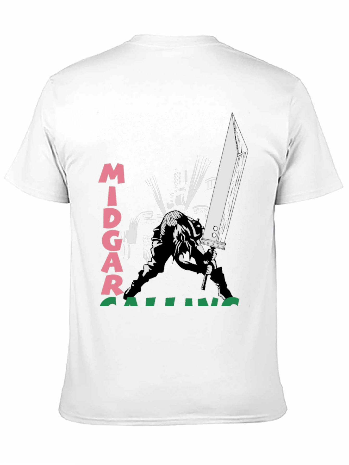 Midgar Calling Black T-Shirt - Graphic Print