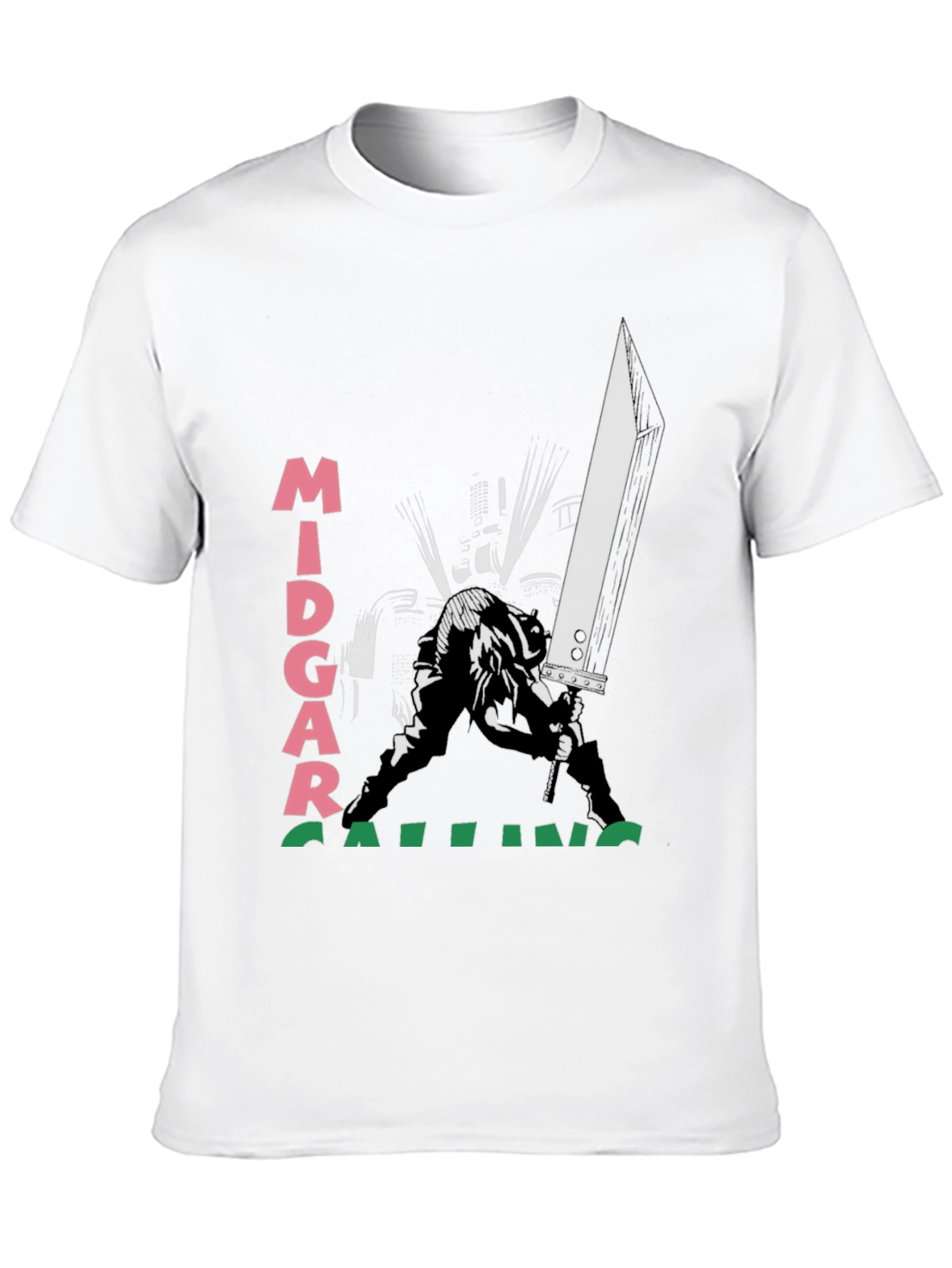Midgar Calling Black T-Shirt - Graphic Print