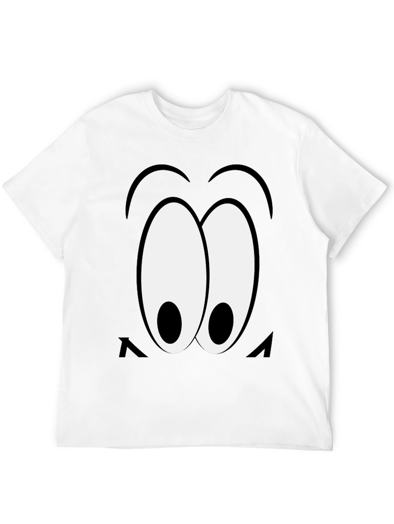 Cartoon Eyes Black T-Shirt