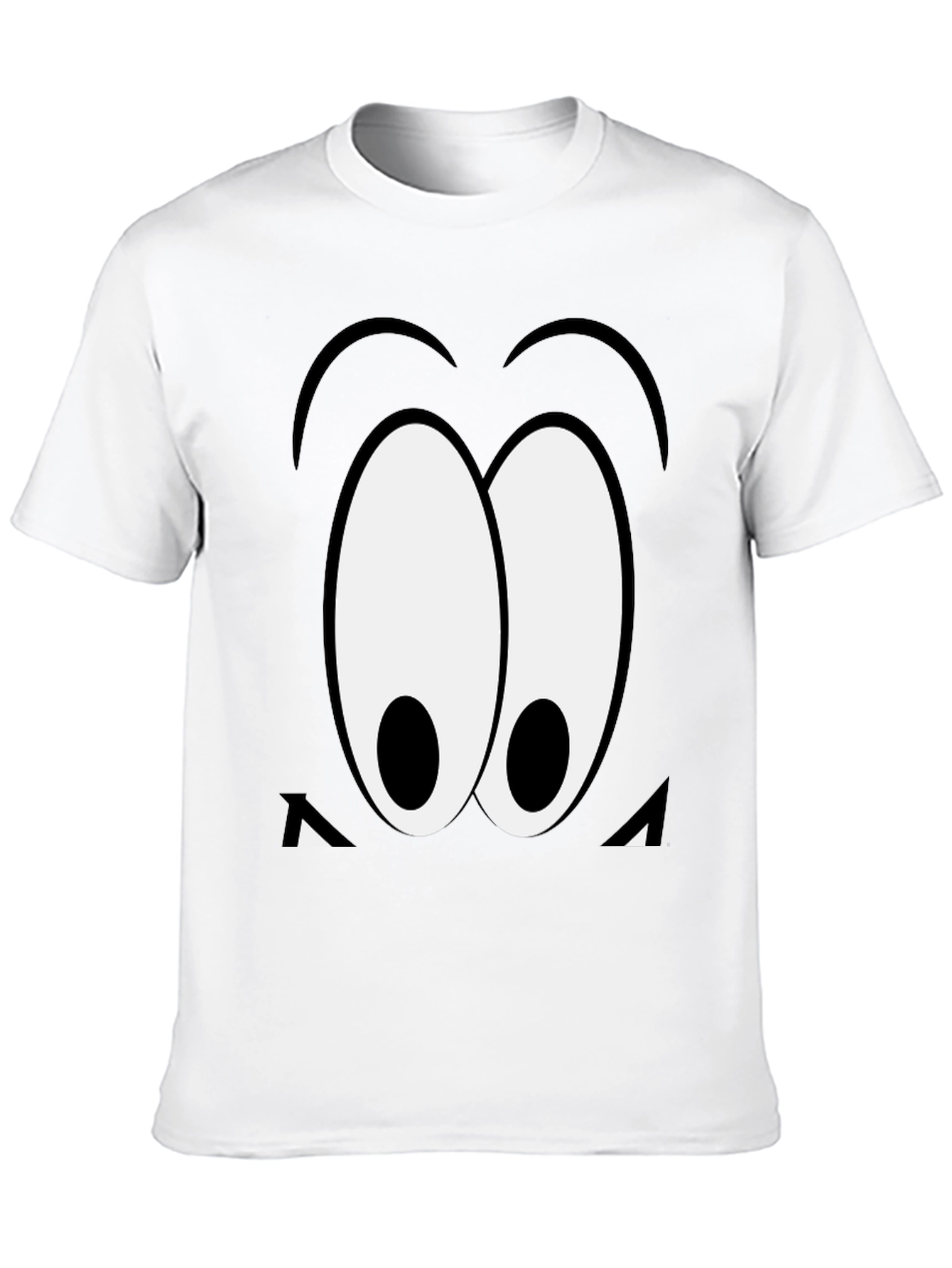 Cartoon Eyes Black T-Shirt