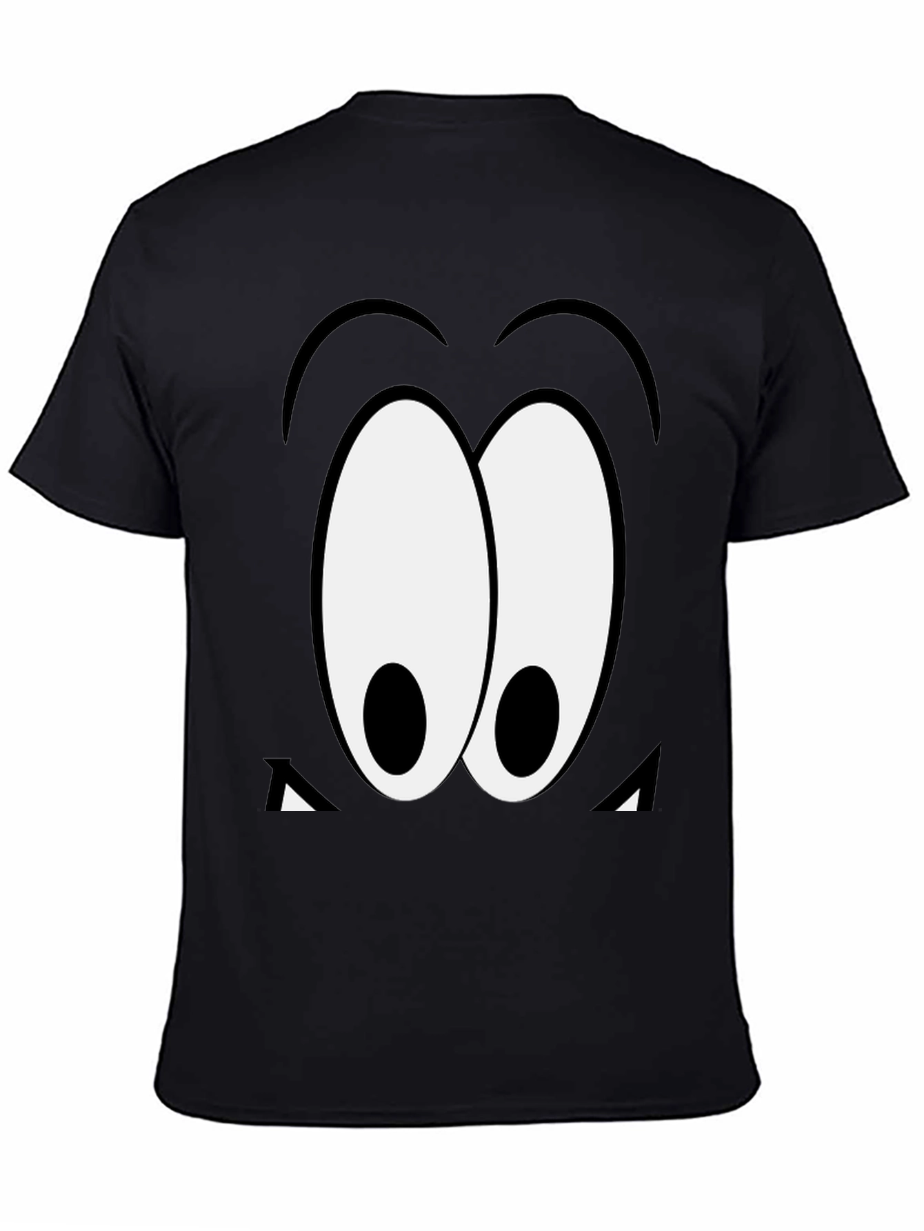 Cartoon Eyes Black T-Shirt
