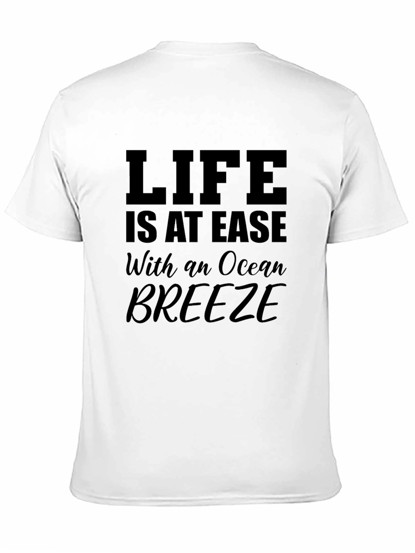 Life is at Ease Ocean Breeze Black T-Shirt