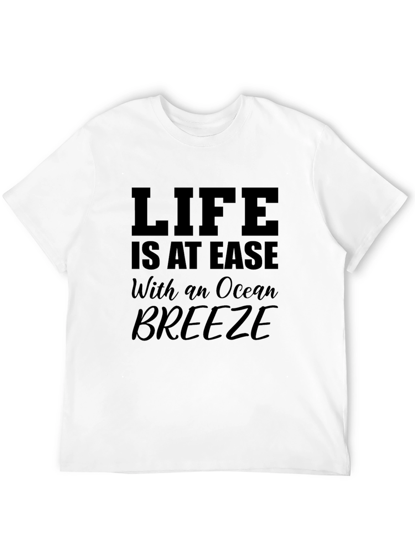 Life is at Ease Ocean Breeze Black T-Shirt