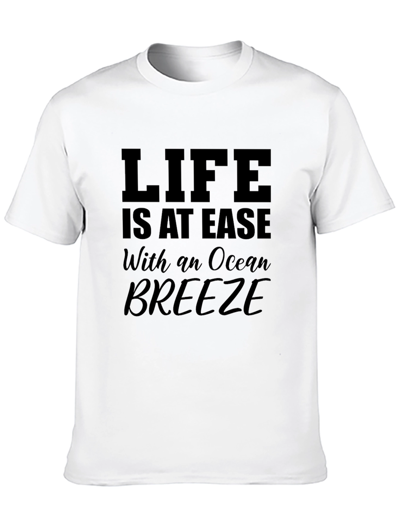 Life is at Ease Ocean Breeze Black T-Shirt