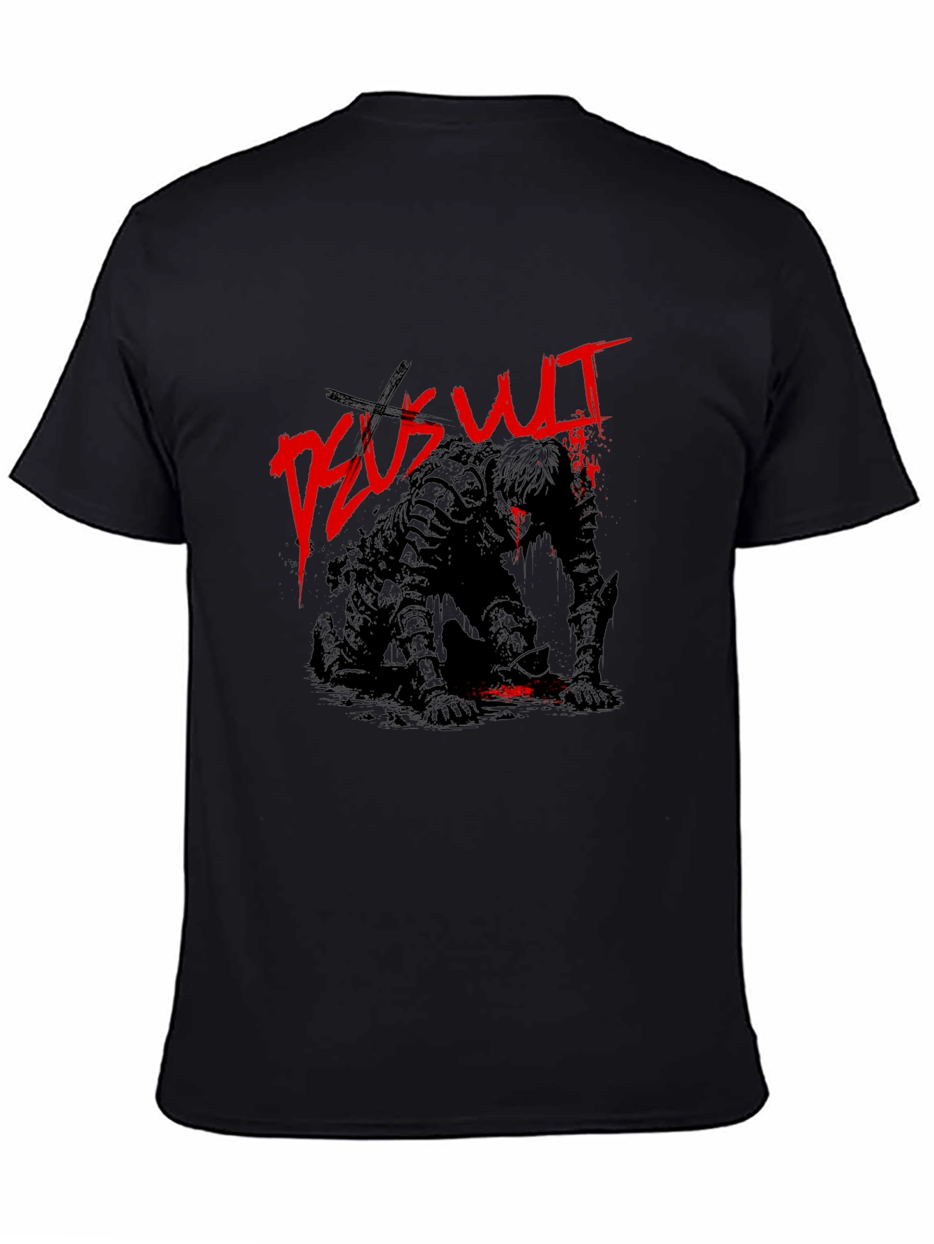 Deus Vult Crusader Knight Black T-Shirt
