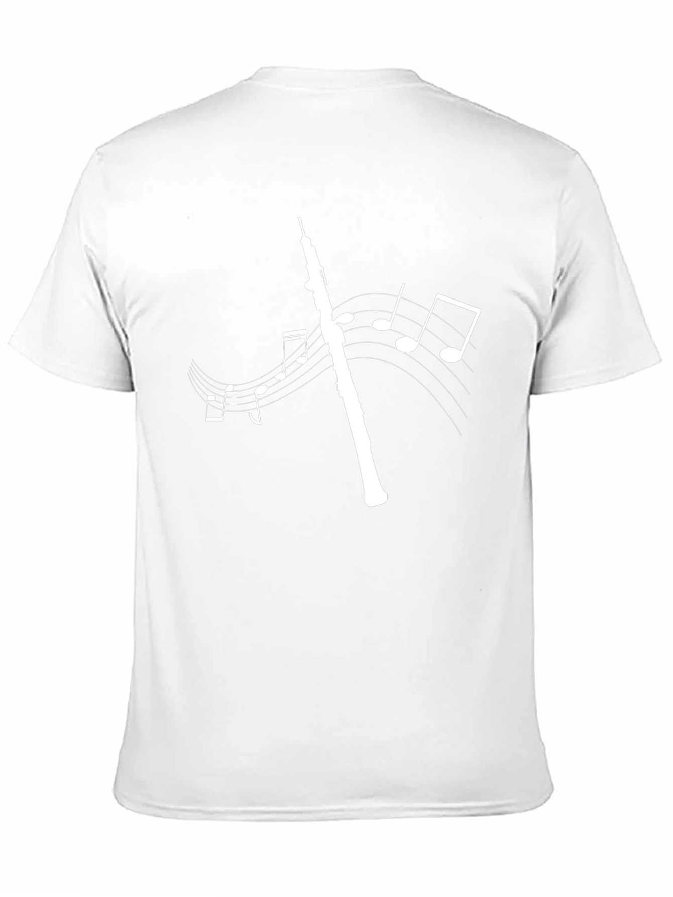 Oboe Music Notes Graphic Tee - Black