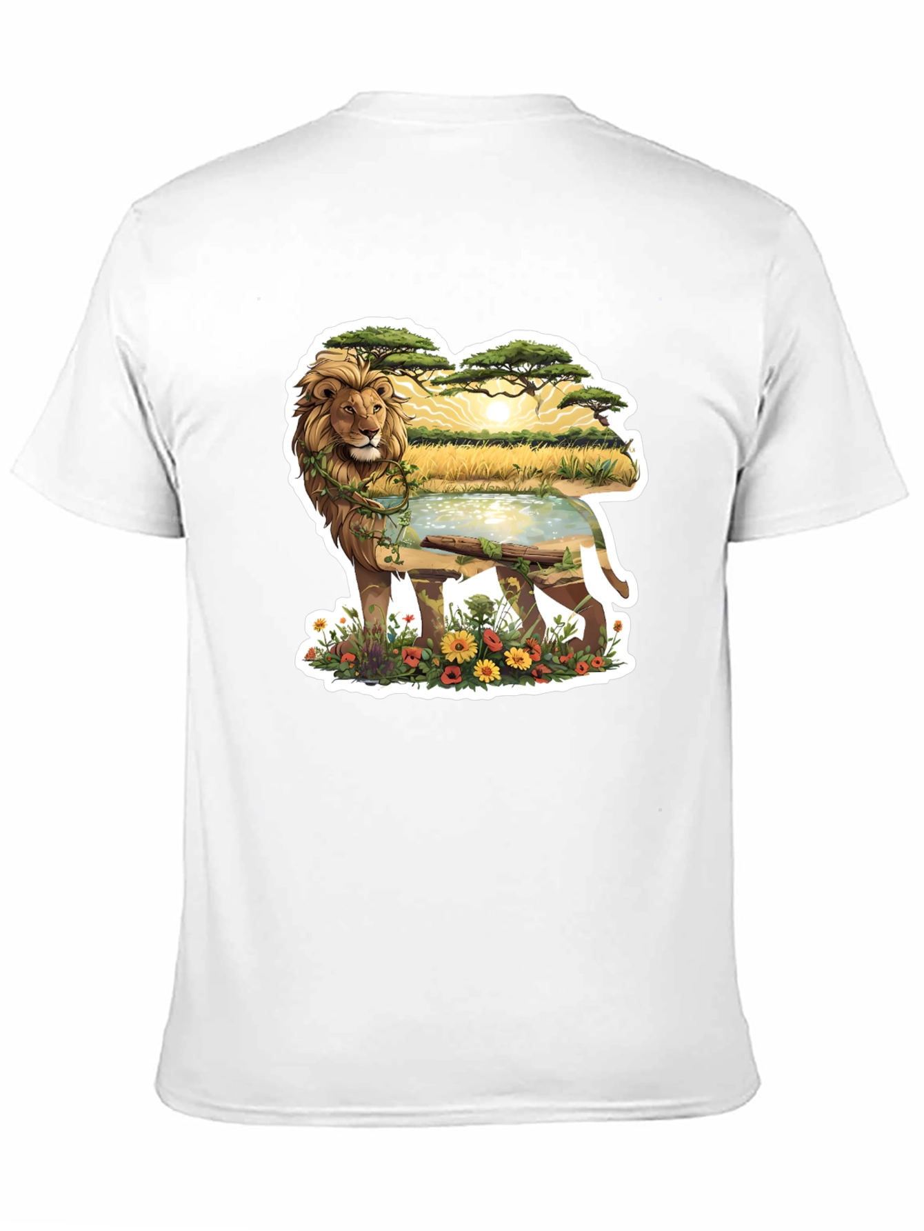Lion Safari Print T-Shirt