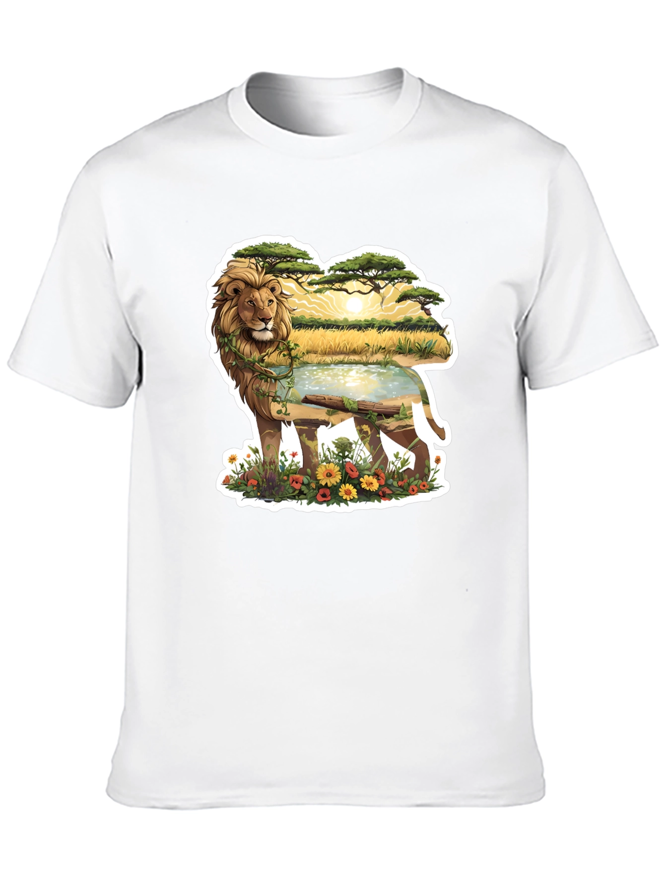 Lion Safari Print T-Shirt