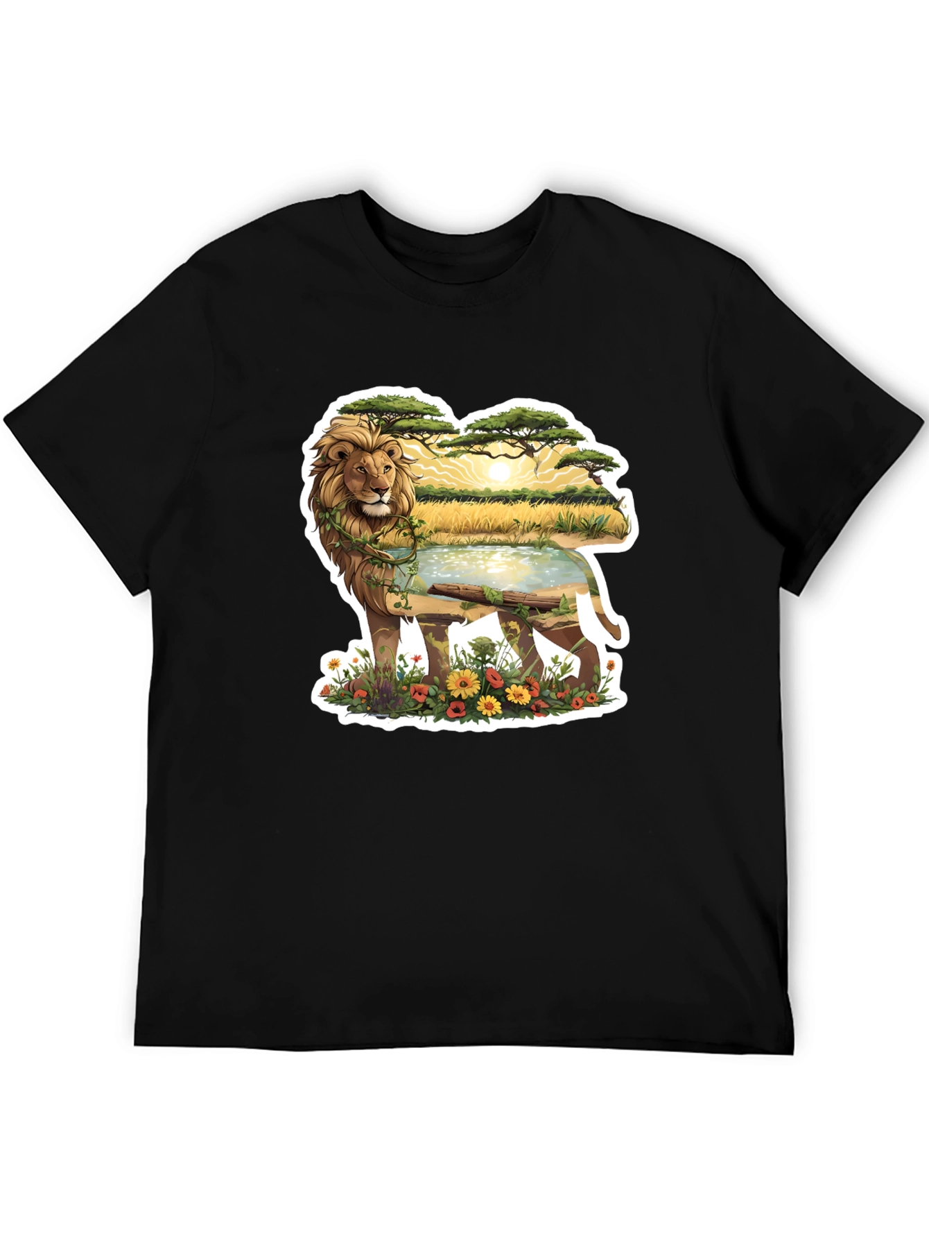 Lion Safari Print T-Shirt