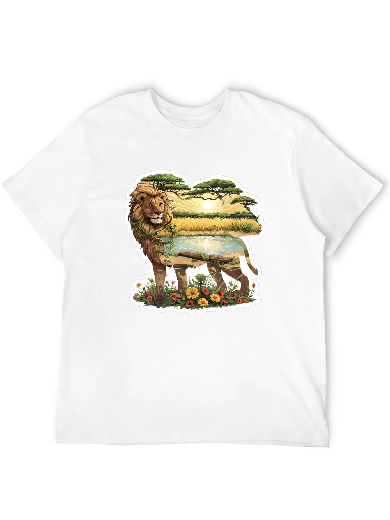 Lion Safari Print T-Shirt
