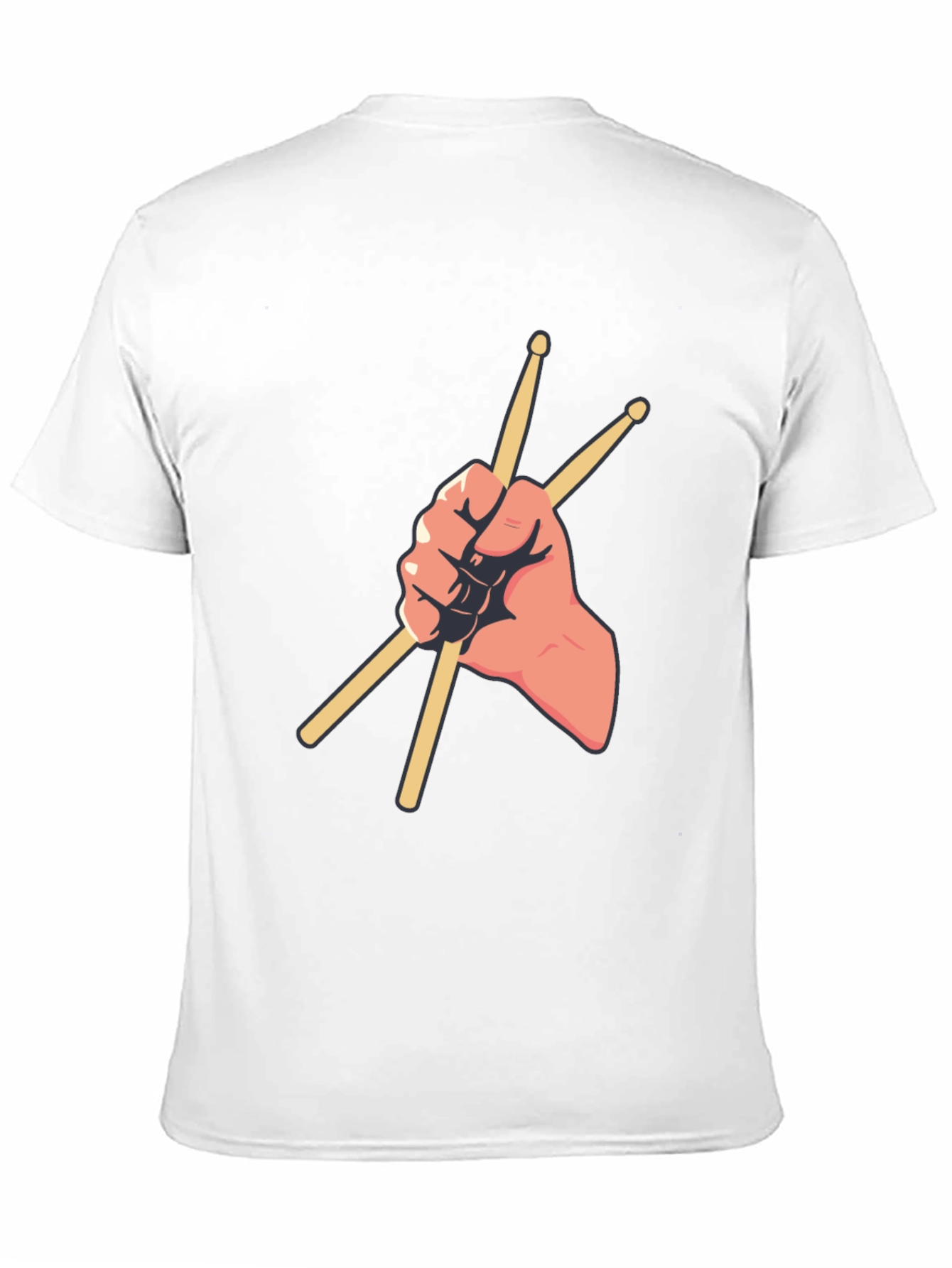 Drummer Hand Holding Sticks Graphic Tee