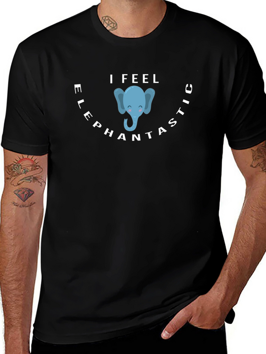 I Feel Elephantastic Black T-Shirt