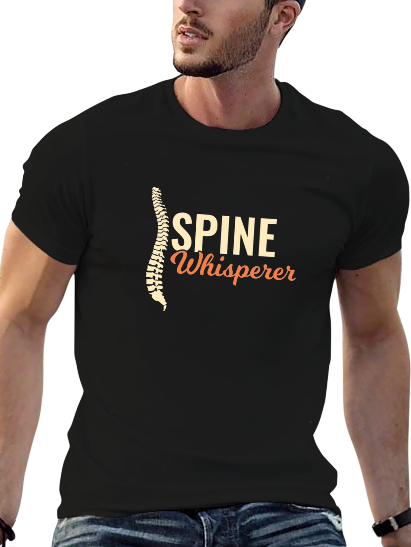 Spine Whisperer Black T-Shirt