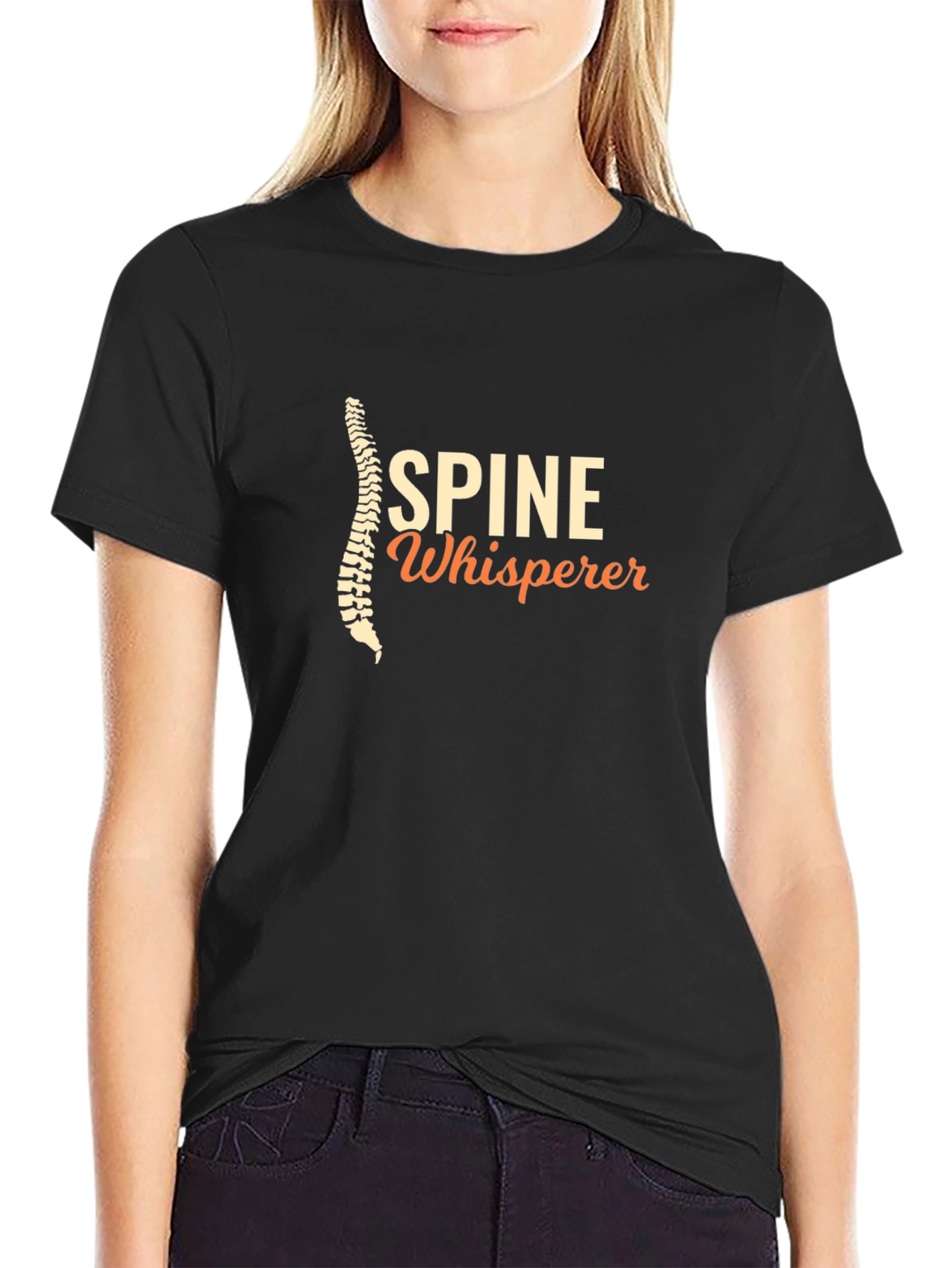 Spine Whisperer Black T-Shirt