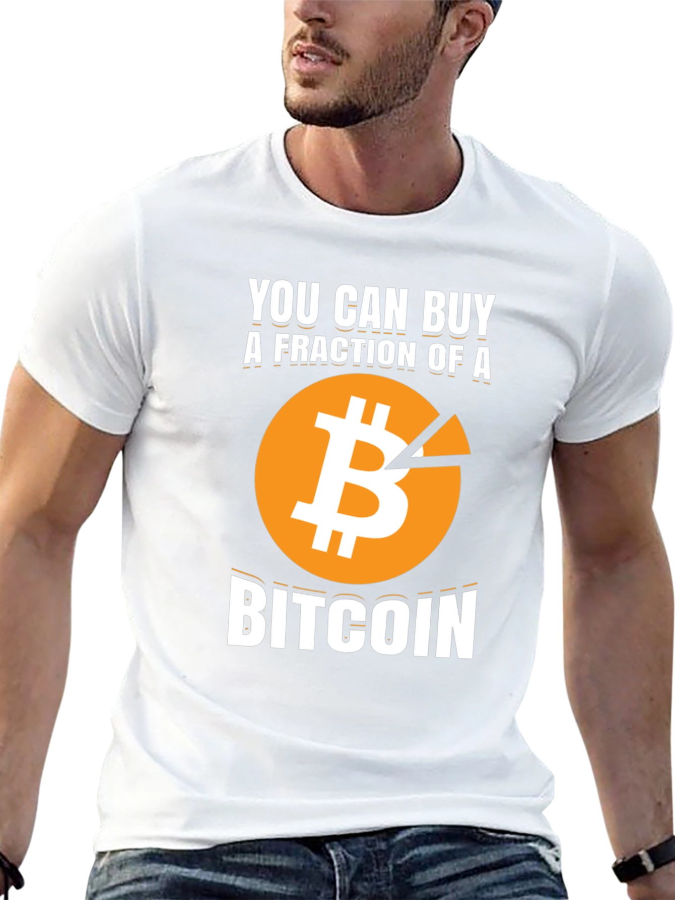 Bitcoin Fraction Graphic Tee - Crypto Investor T-Shirt