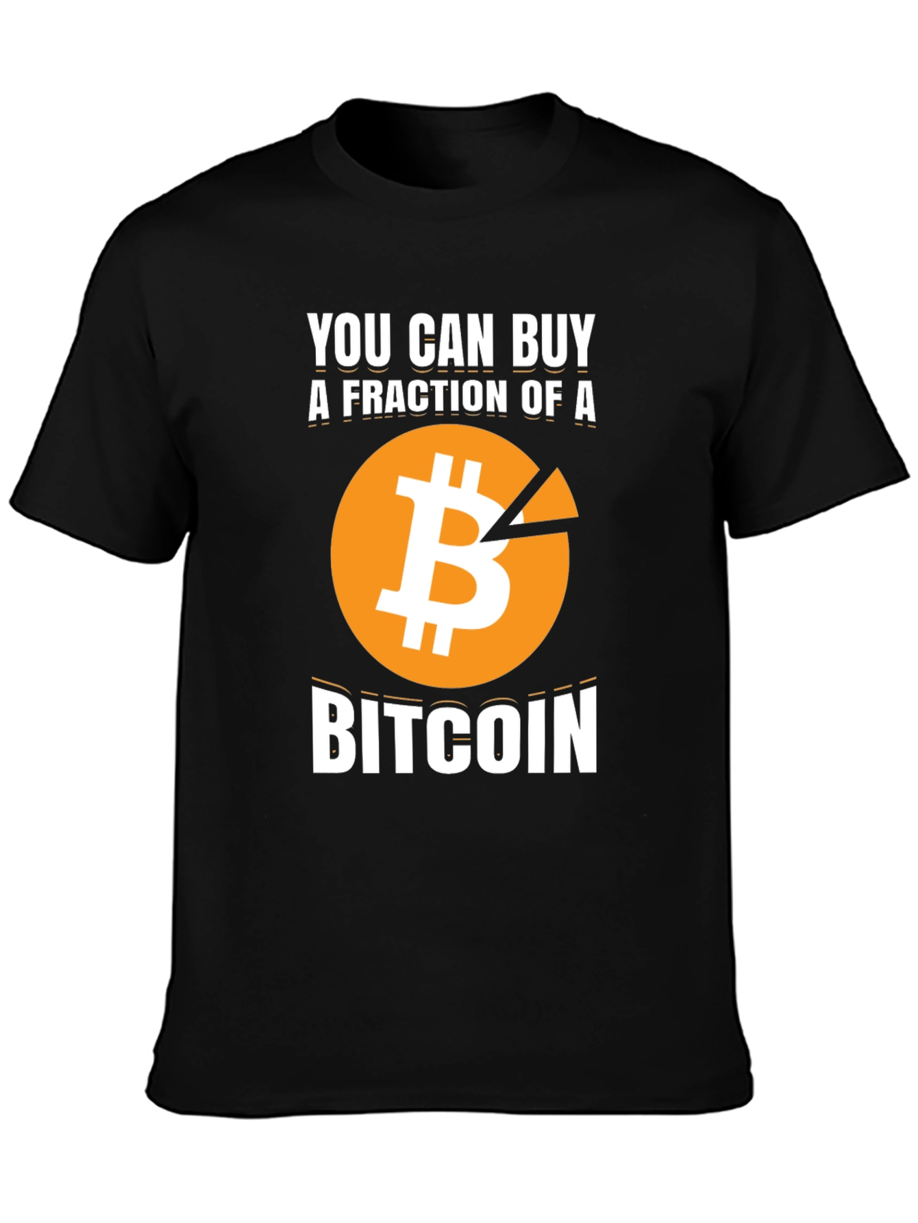 Bitcoin Fraction Graphic Tee - Crypto Investor T-Shirt