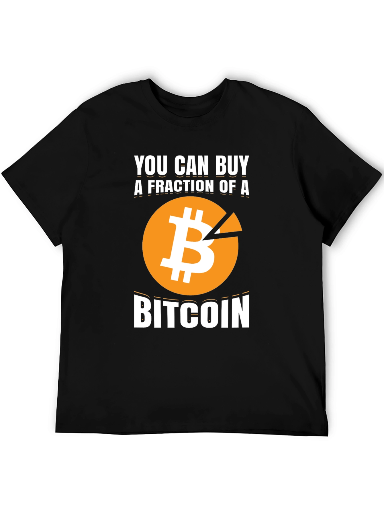 Bitcoin Fraction Graphic Tee - Crypto Investor T-Shirt