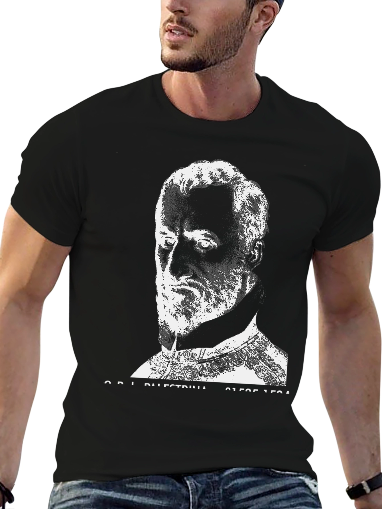Palestrina Portrait Black T-Shirt