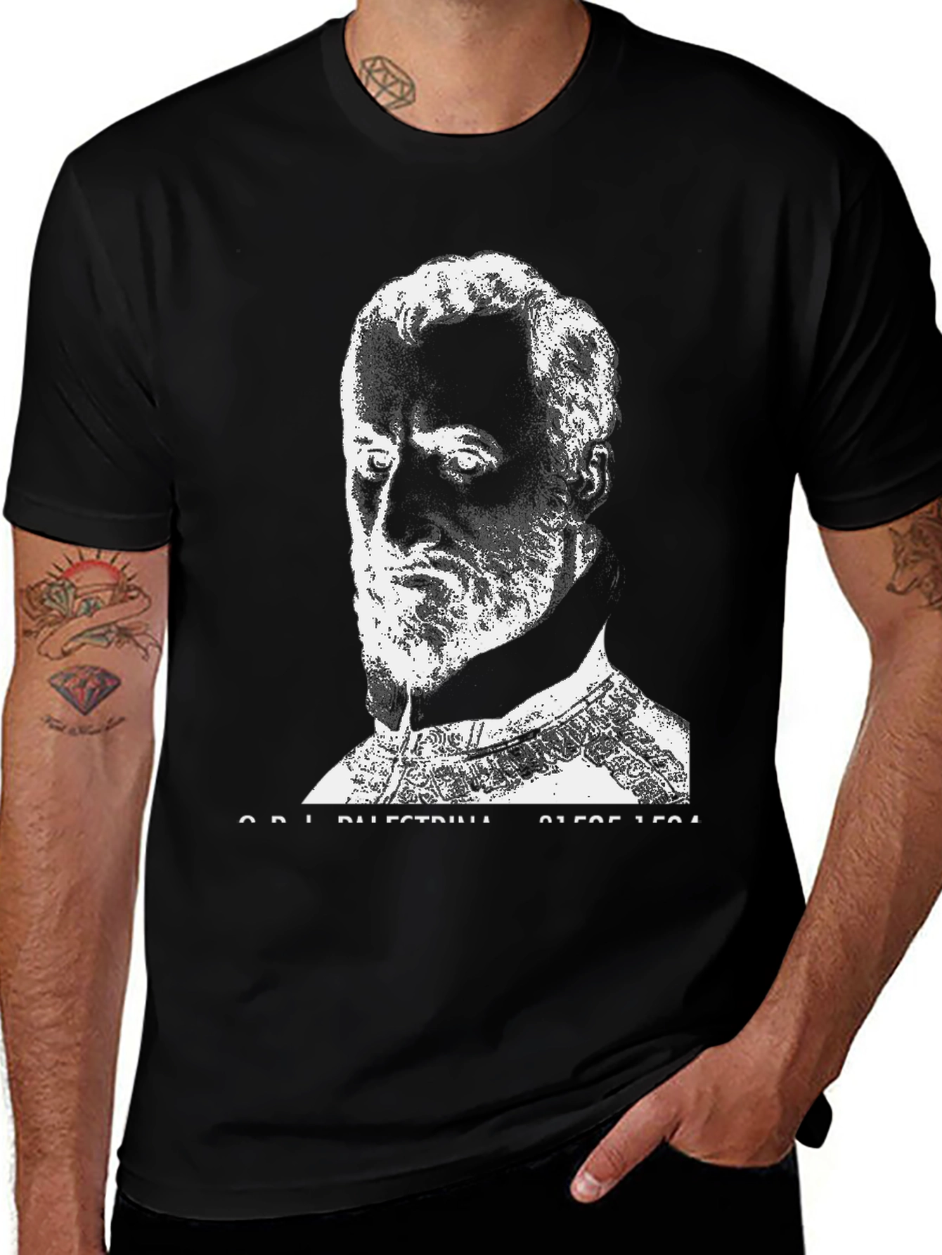 Palestrina Portrait Black T-Shirt
