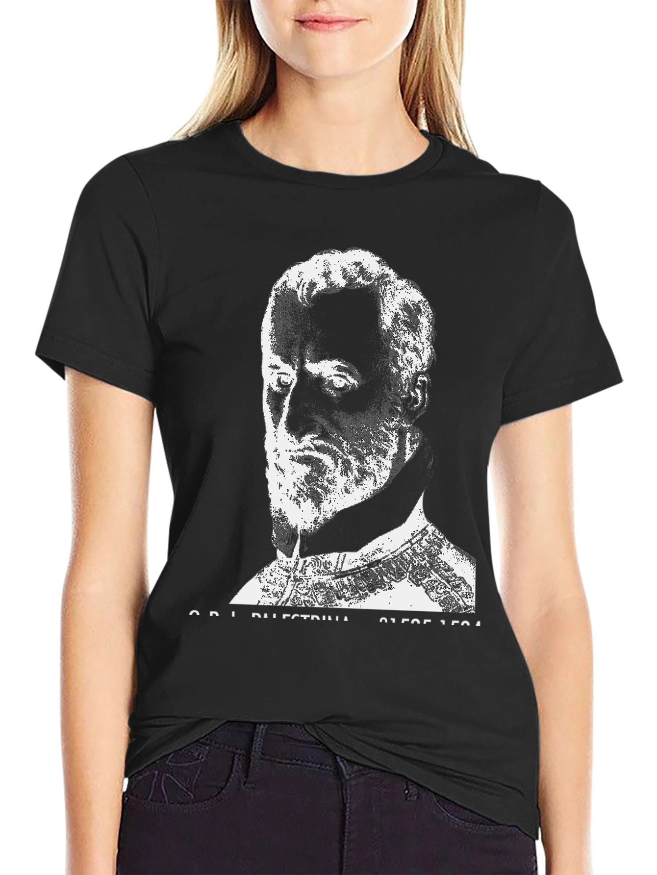 Palestrina Portrait Black T-Shirt