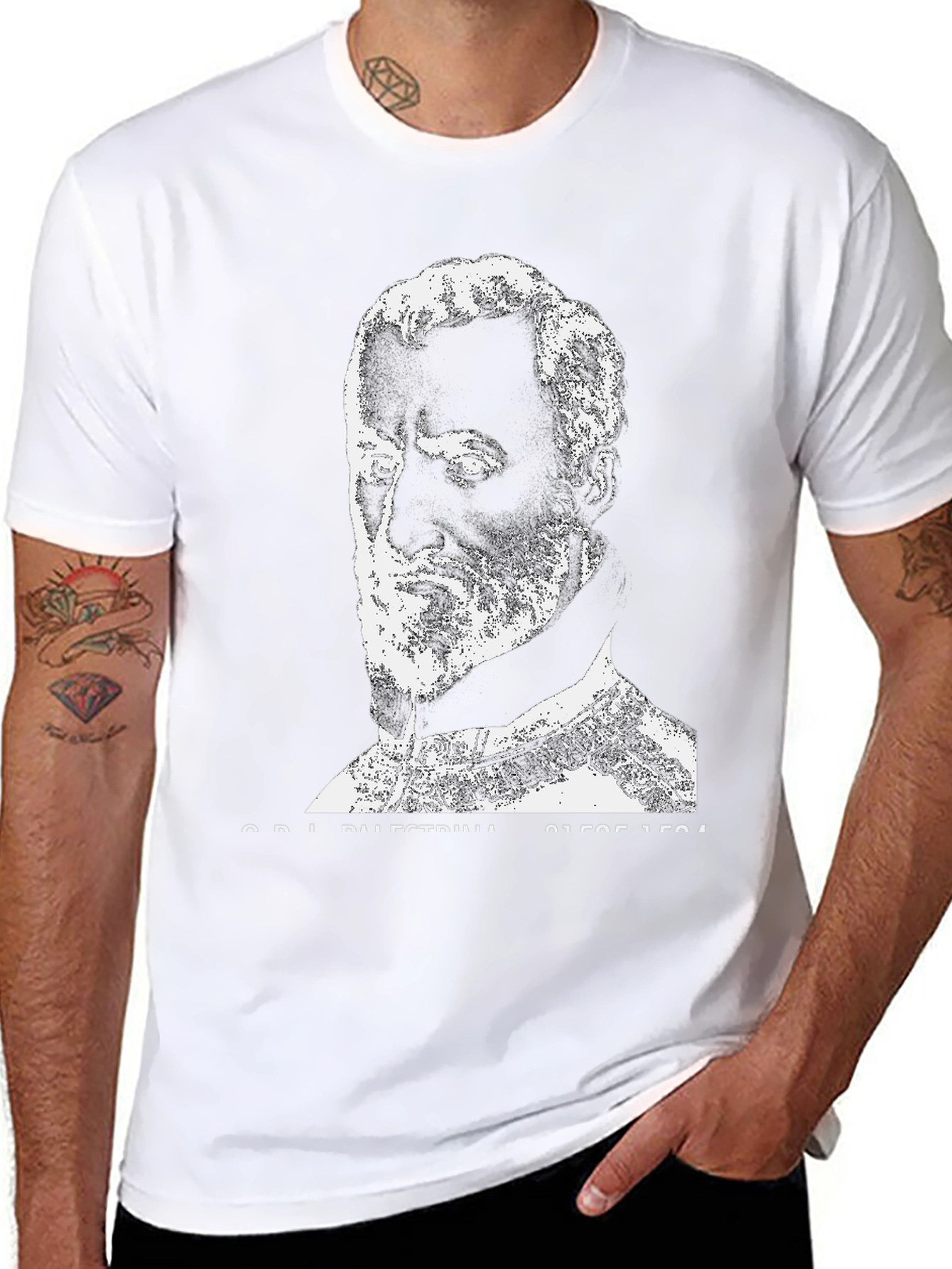 Palestrina Portrait Black T-Shirt