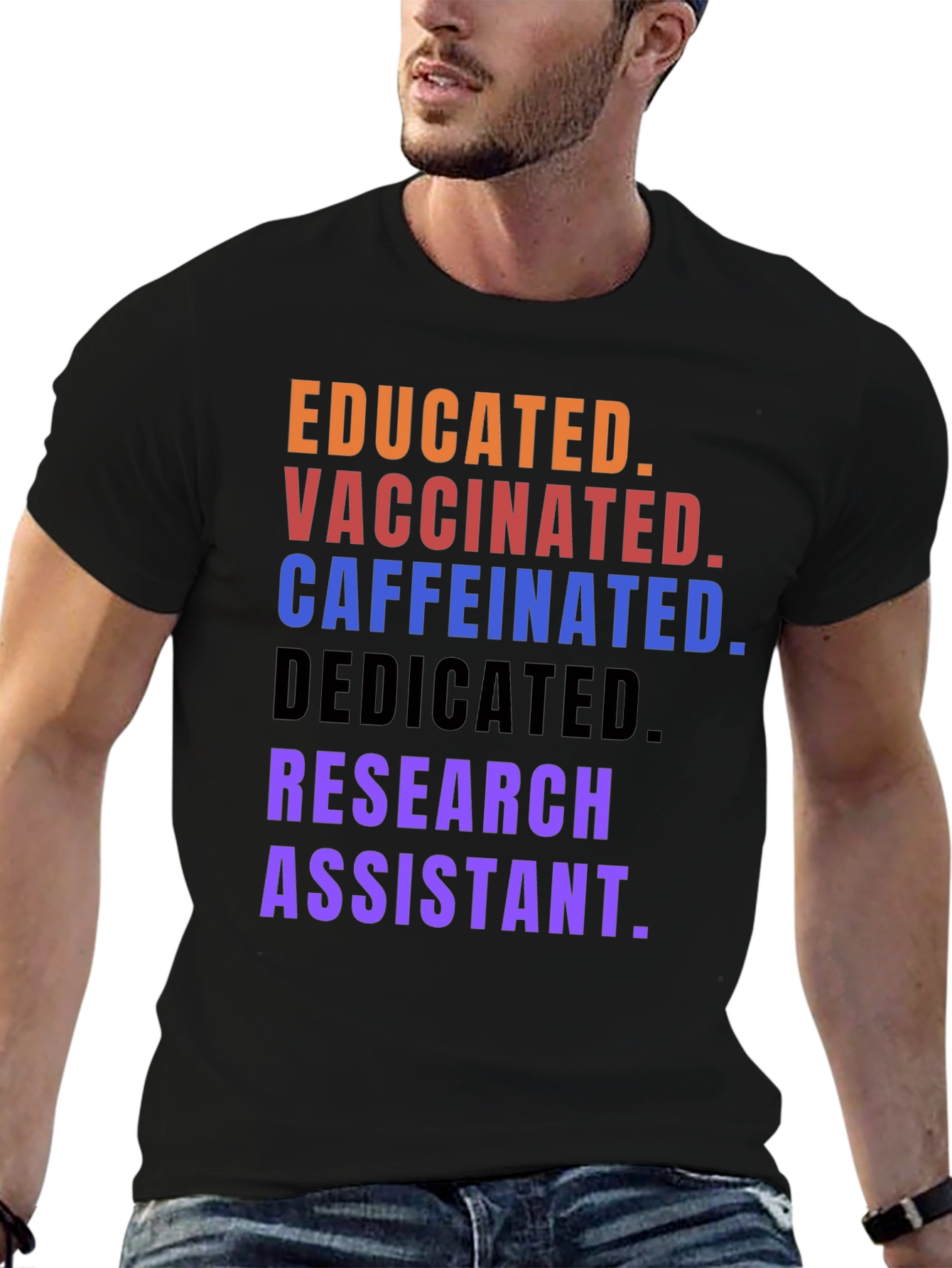 Educated Vaccinated Research Assistant Graphic Tee