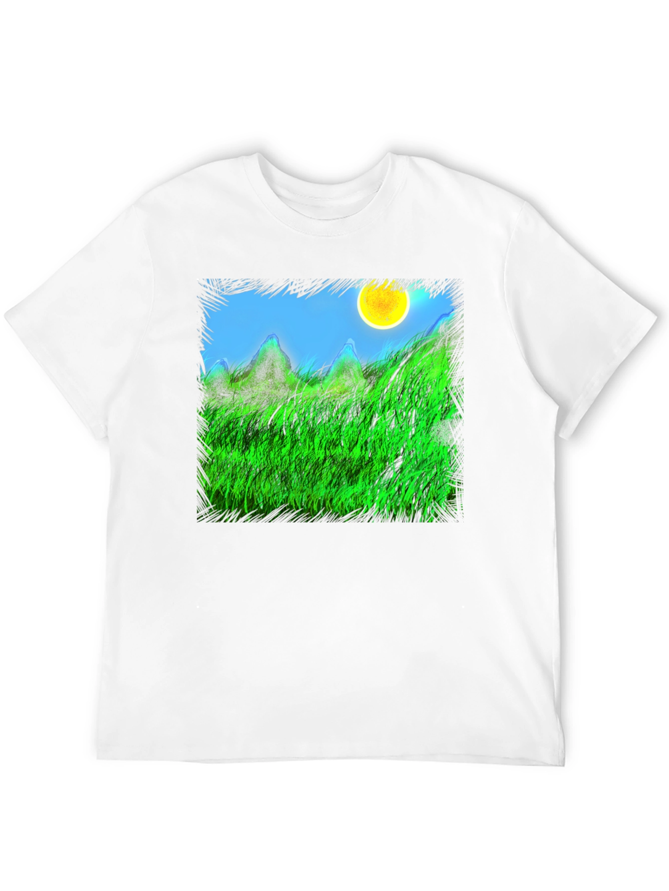 Nature Scene Graphic Black Tee