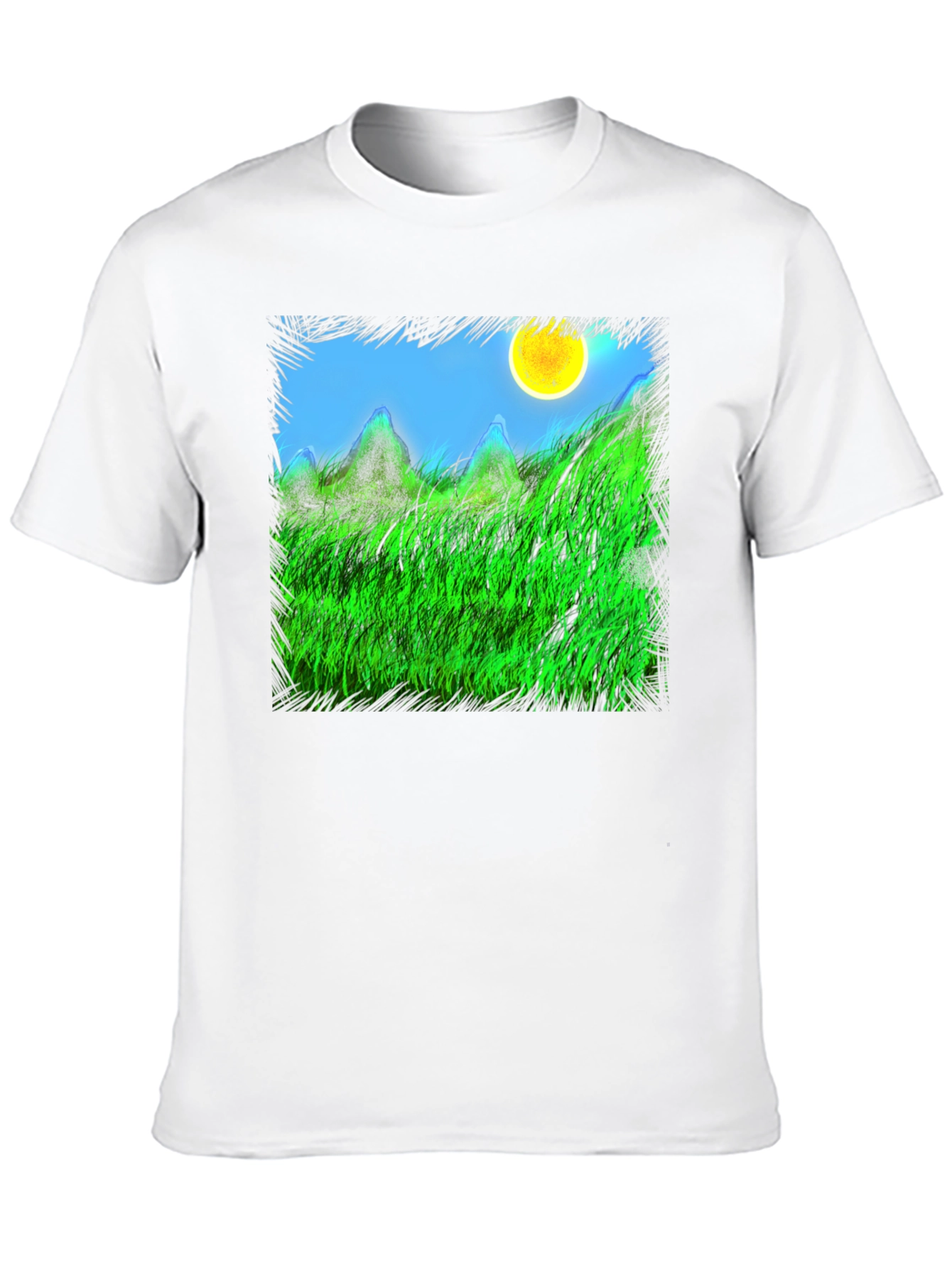 Nature Scene Graphic Black Tee