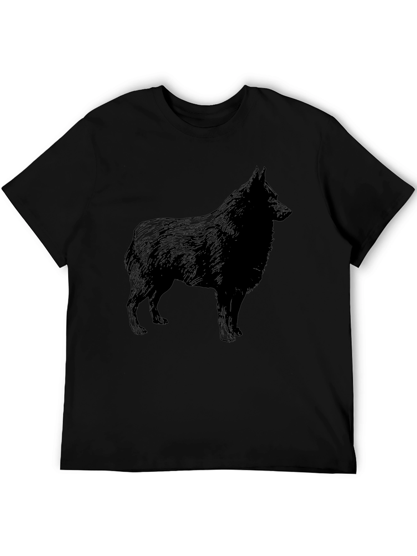 Dog Silhouette Black T-Shirt