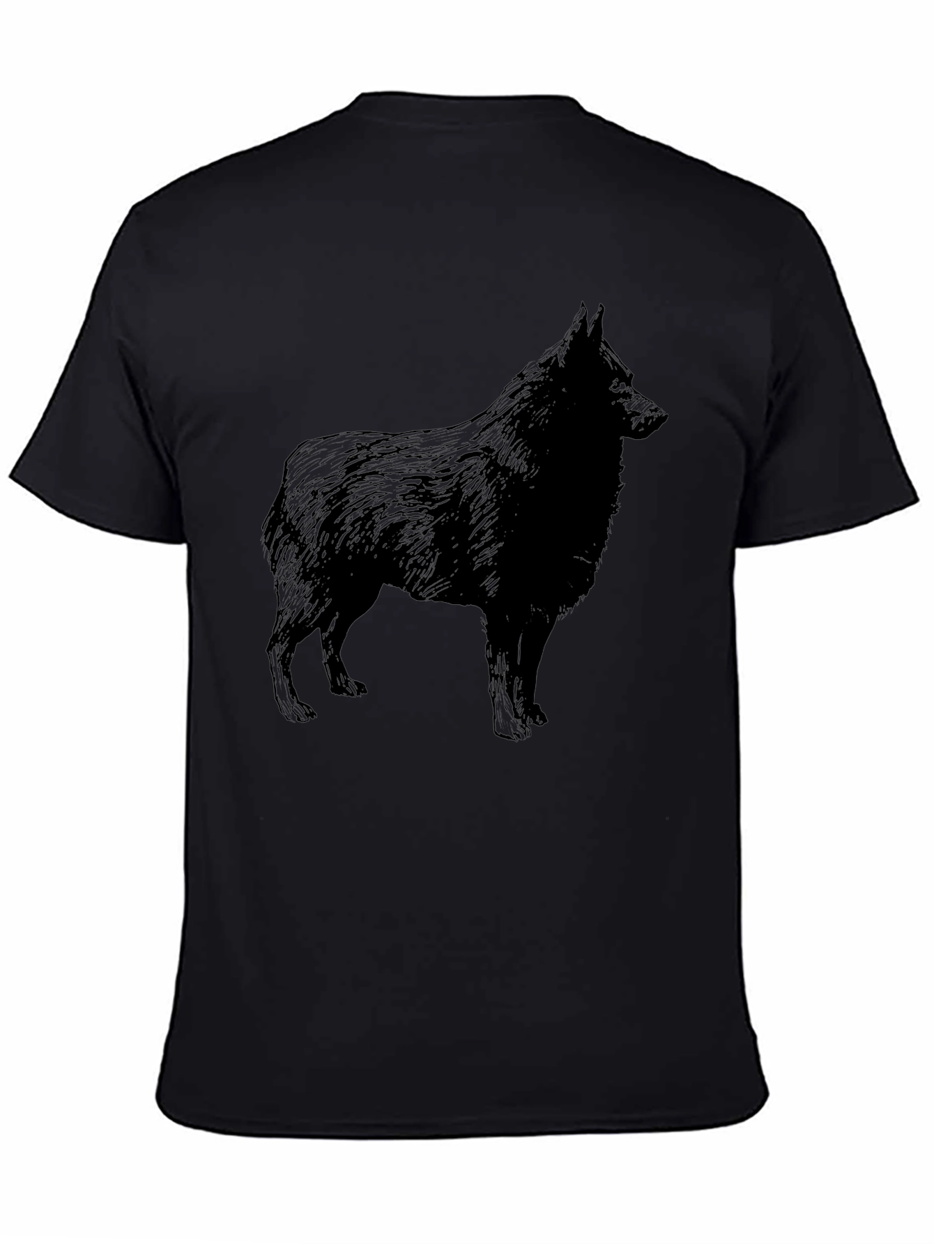 Dog Silhouette Black T-Shirt